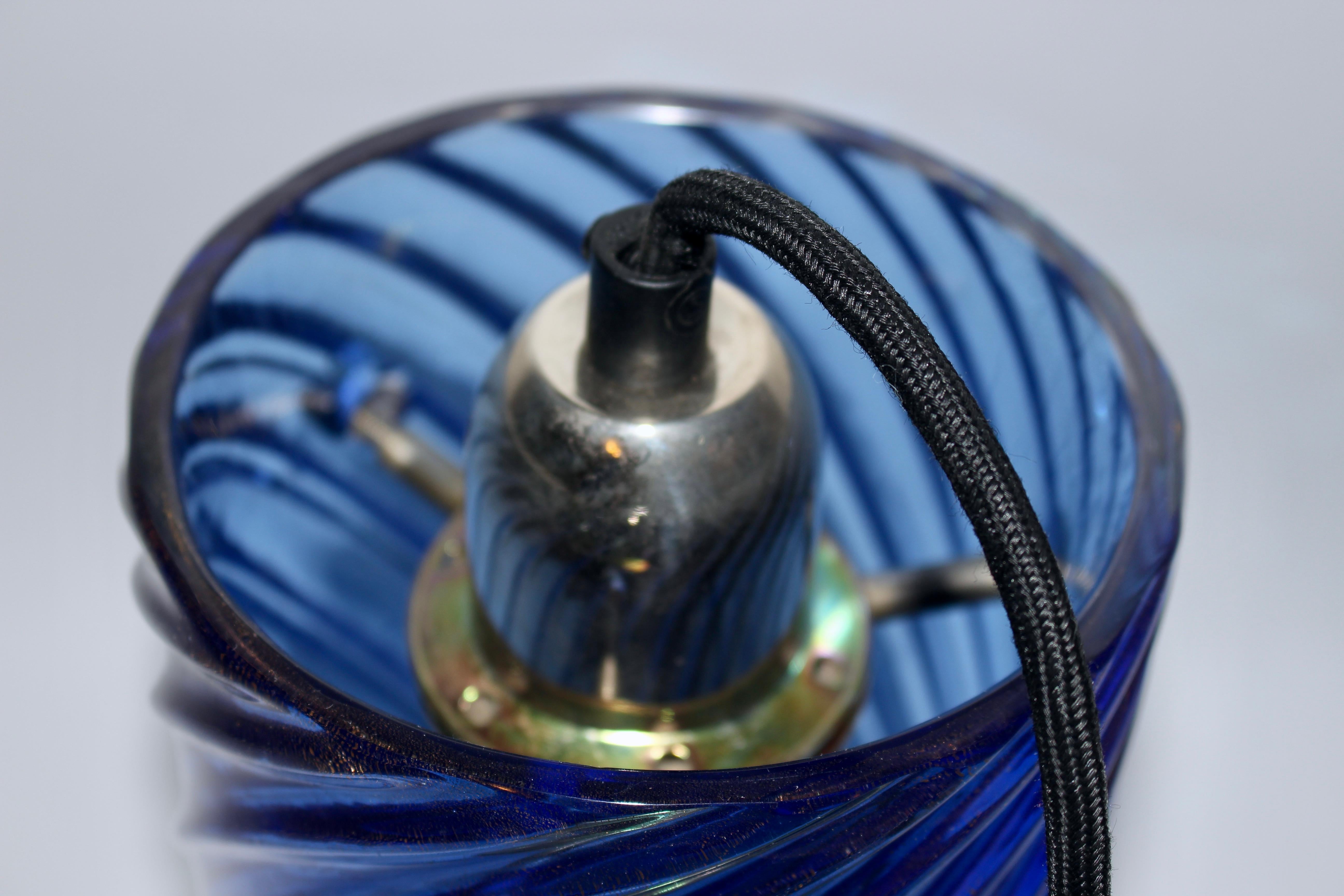 Cord Barovier & Toso Blue Murano Glass 