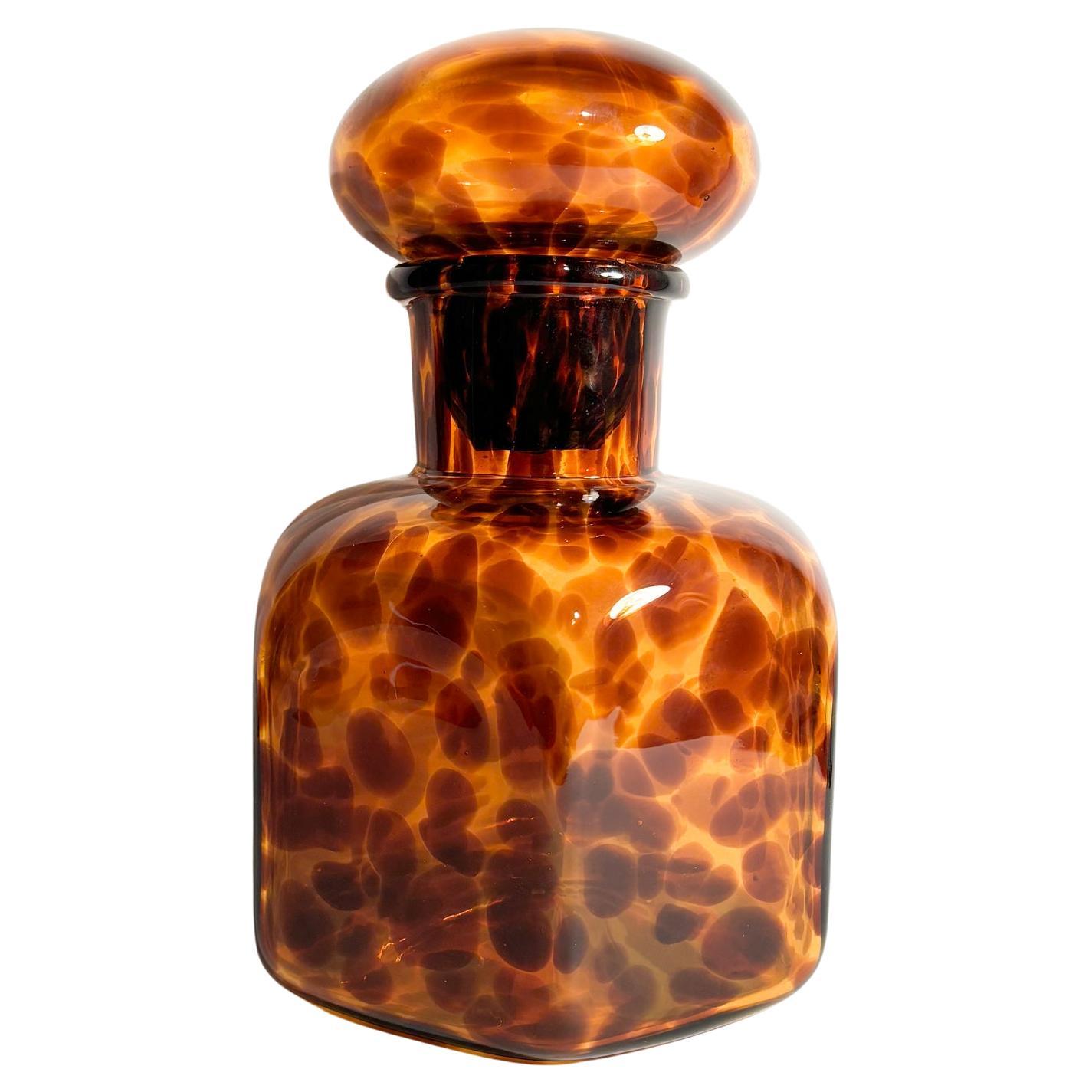 Vase bouteille Barovier&Toso en verre de Murano tacheté des années 1950