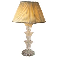 Lampe de table en verre "bulicante" de Barovier&Toso, Italie, années 1940