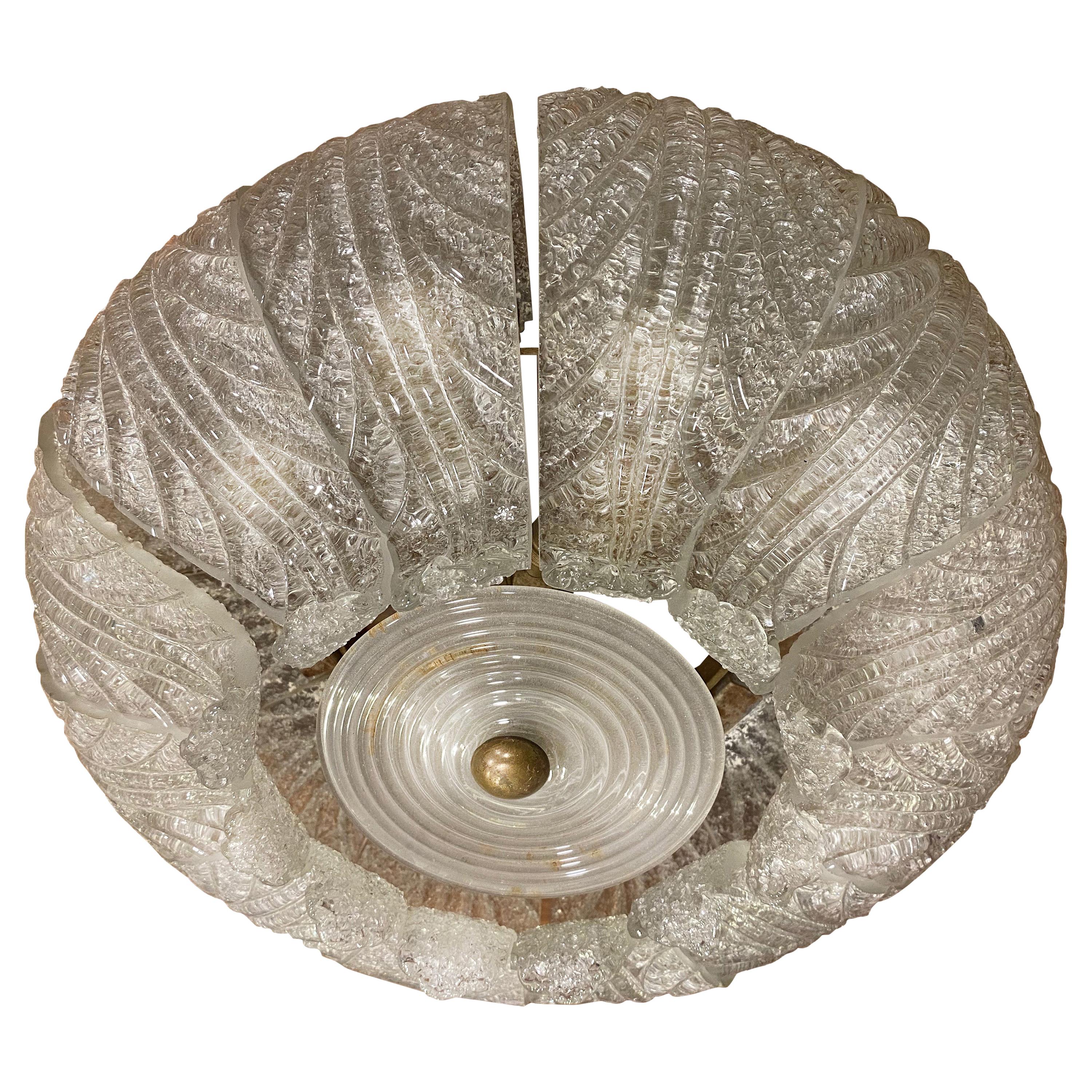 Barovier & Toso Ceiling Light, Murano, 1950 For Sale