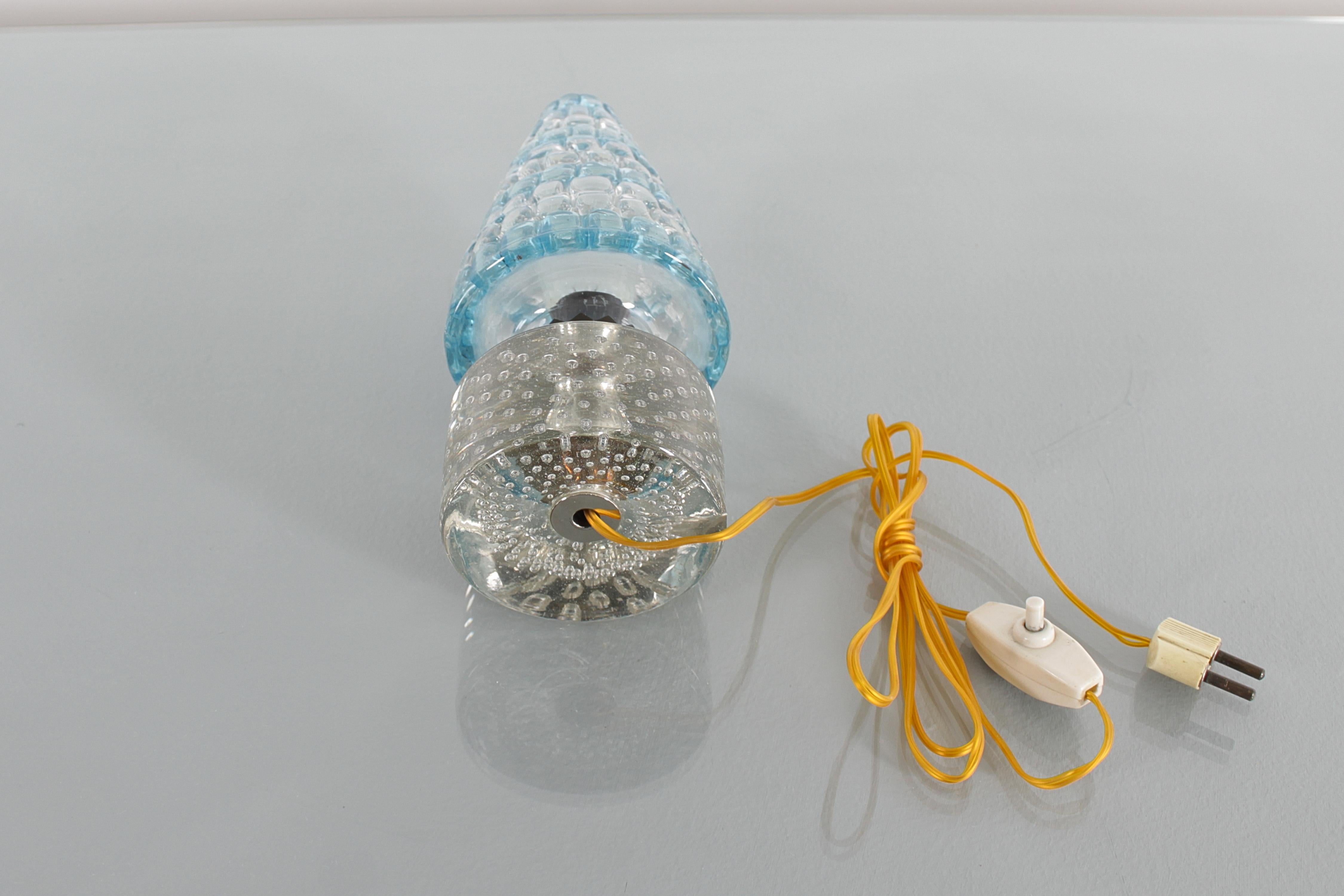 Barovier & Toso Weihnachtsbaumförmige Tischlampe aus Murano Glas 40er Jahre Italien im Angebot 6
