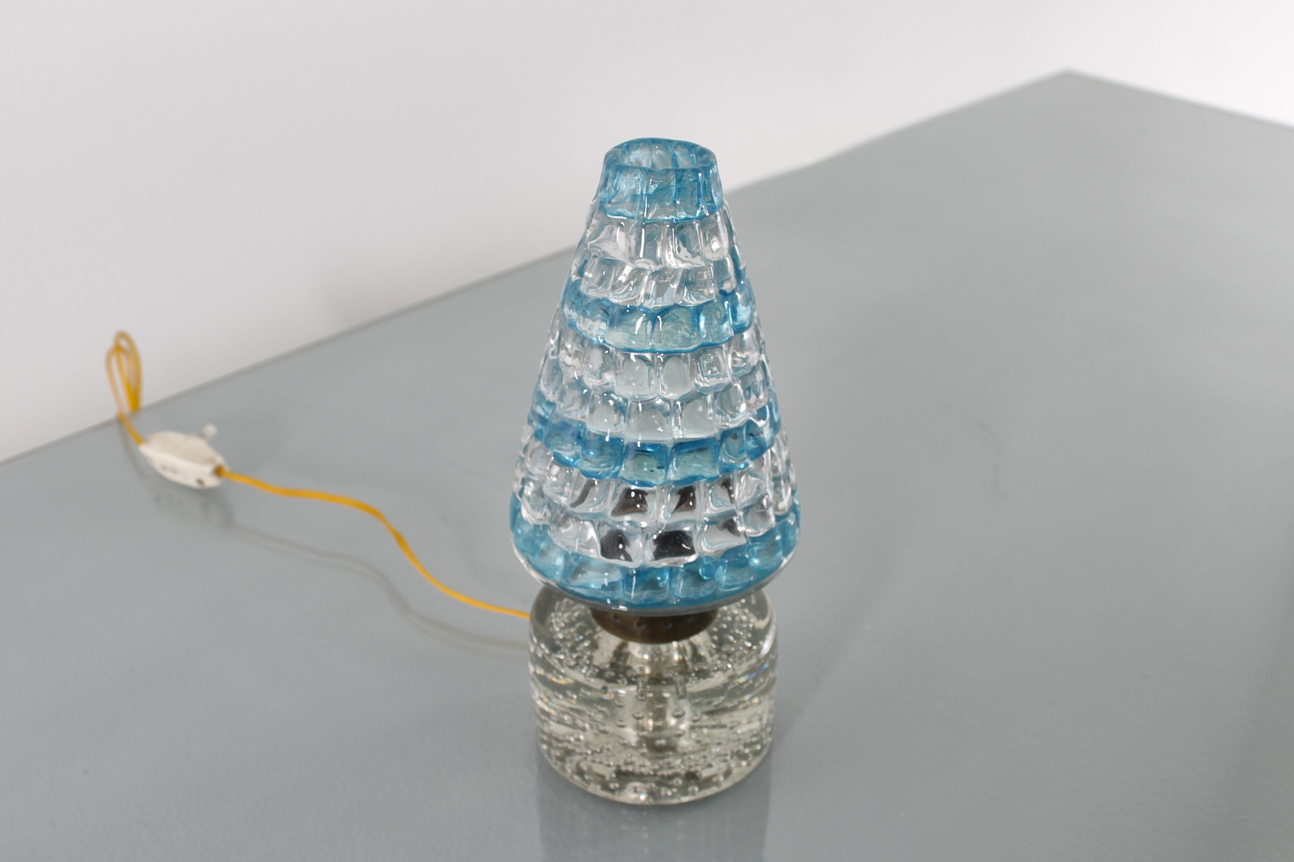 Barovier & Toso Weihnachtsbaumförmige Tischlampe aus Murano Glas 40er Jahre Italien (Italienisch) im Angebot