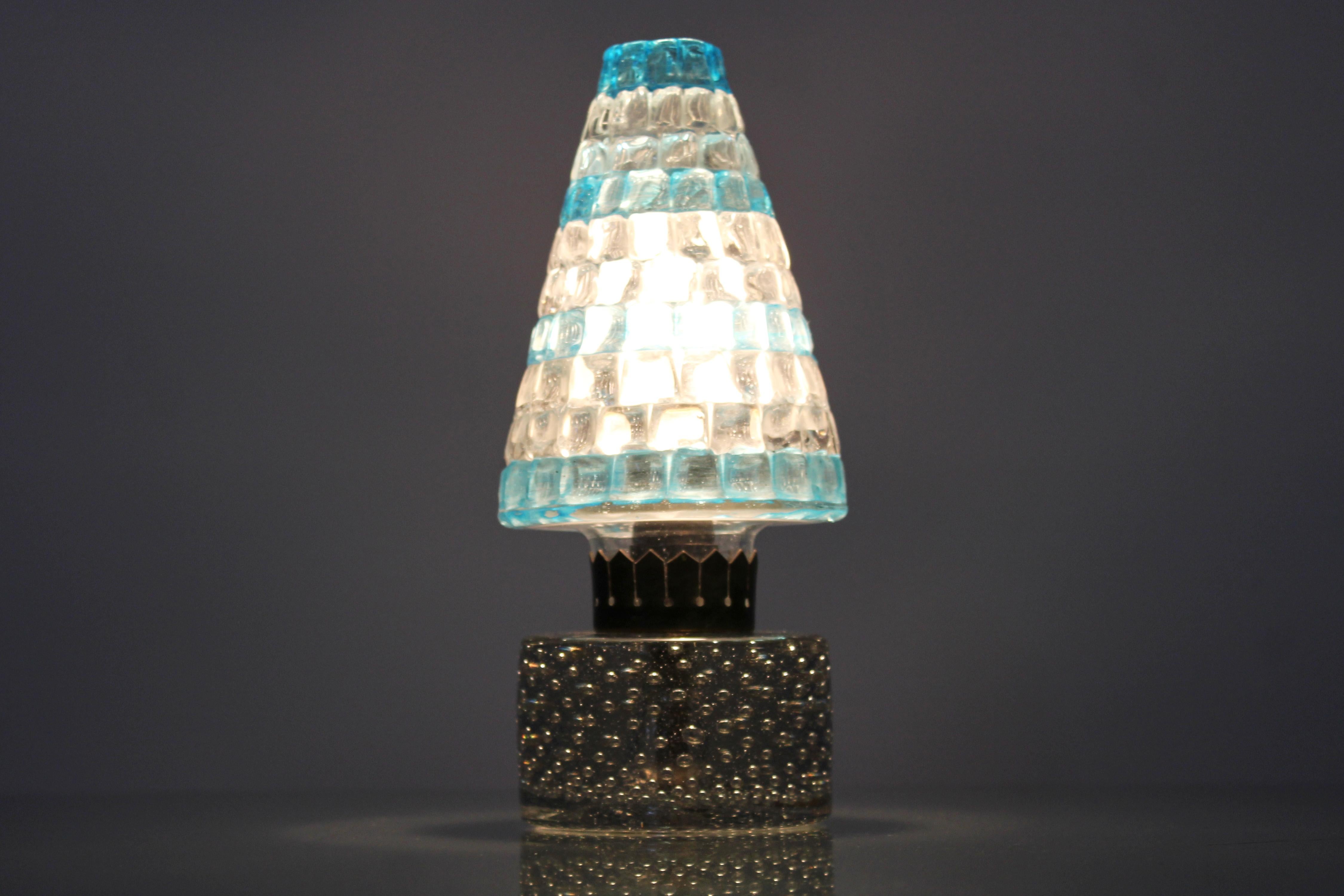 Barovier & Toso Weihnachtsbaumförmige Tischlampe aus Murano Glas 40er Jahre Italien im Angebot 2