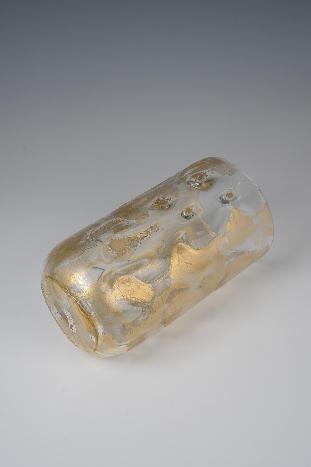 Barovier & Toso, farbloses Glas mit Goldeinschlüssen. 1979 (Ende des 20. Jahrhunderts) im Angebot
