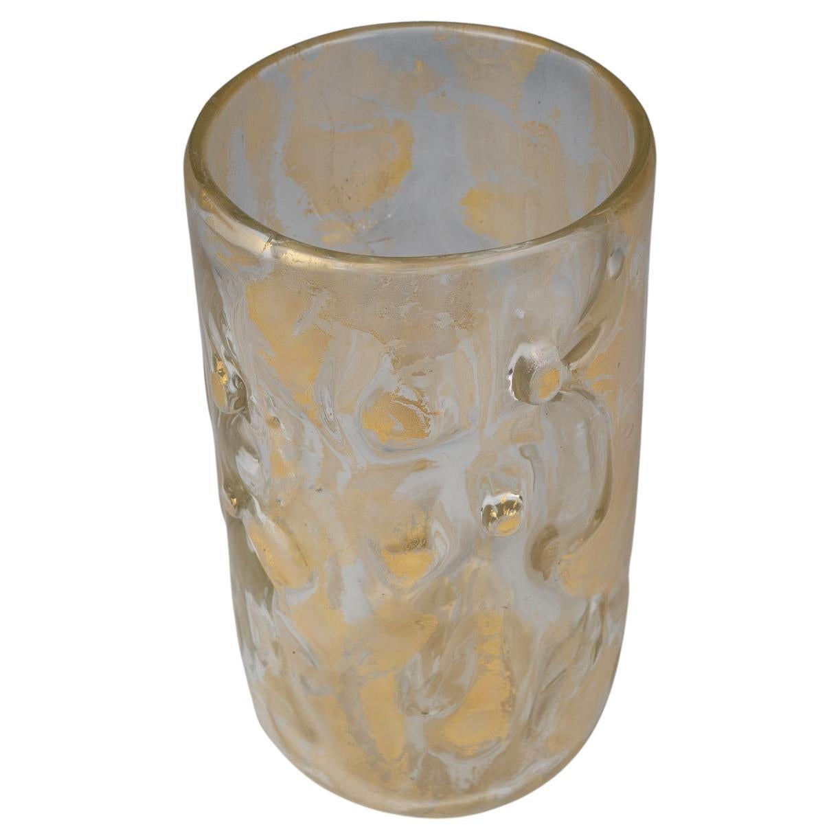 Barovier & Toso, Colorless glass with gold inclusions. 1979