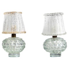 Barovier & Toso, paire de lampes de table, années 40