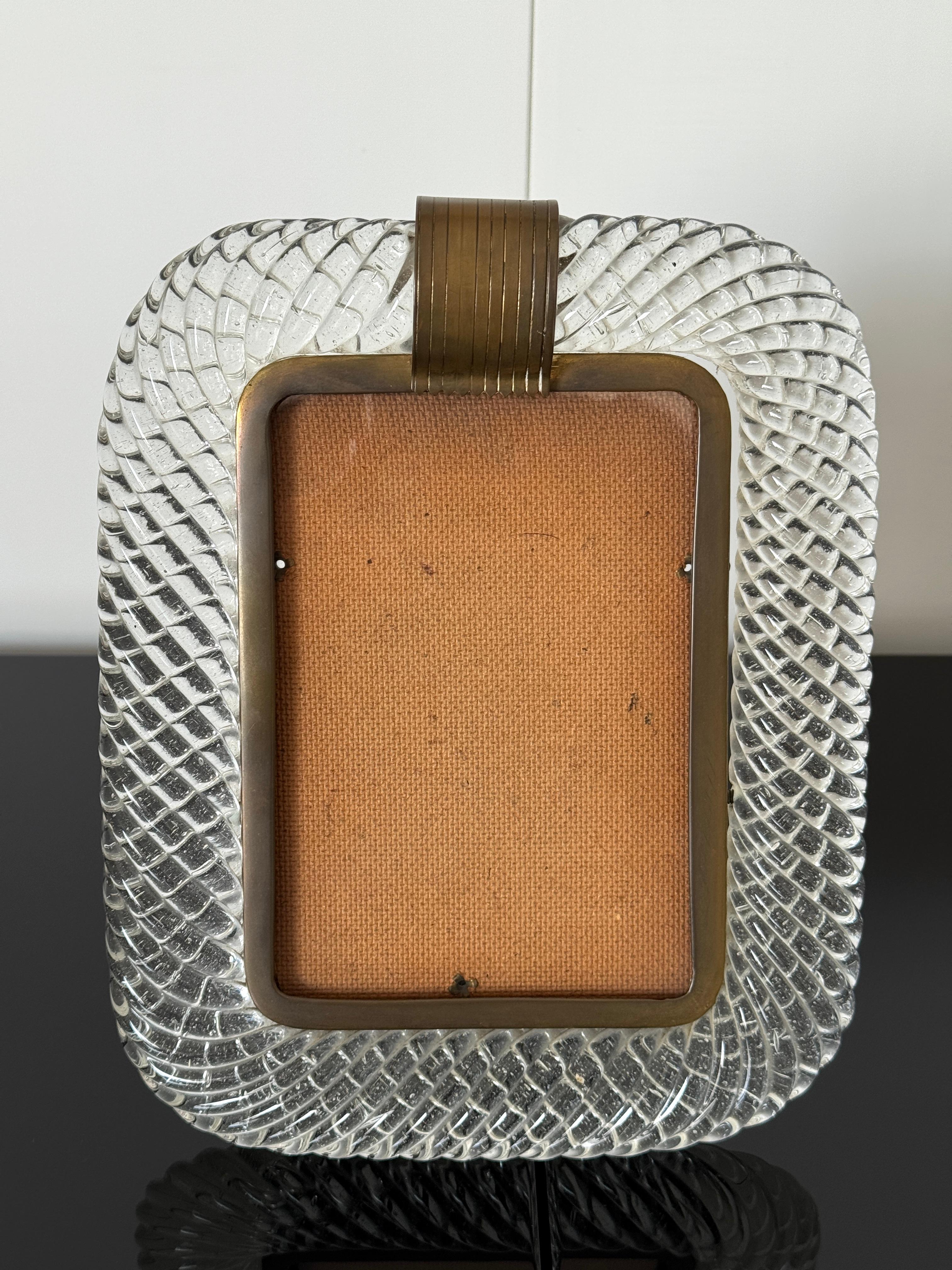 Barovier & Toso, Photo Frame, 1940s For Sale 2