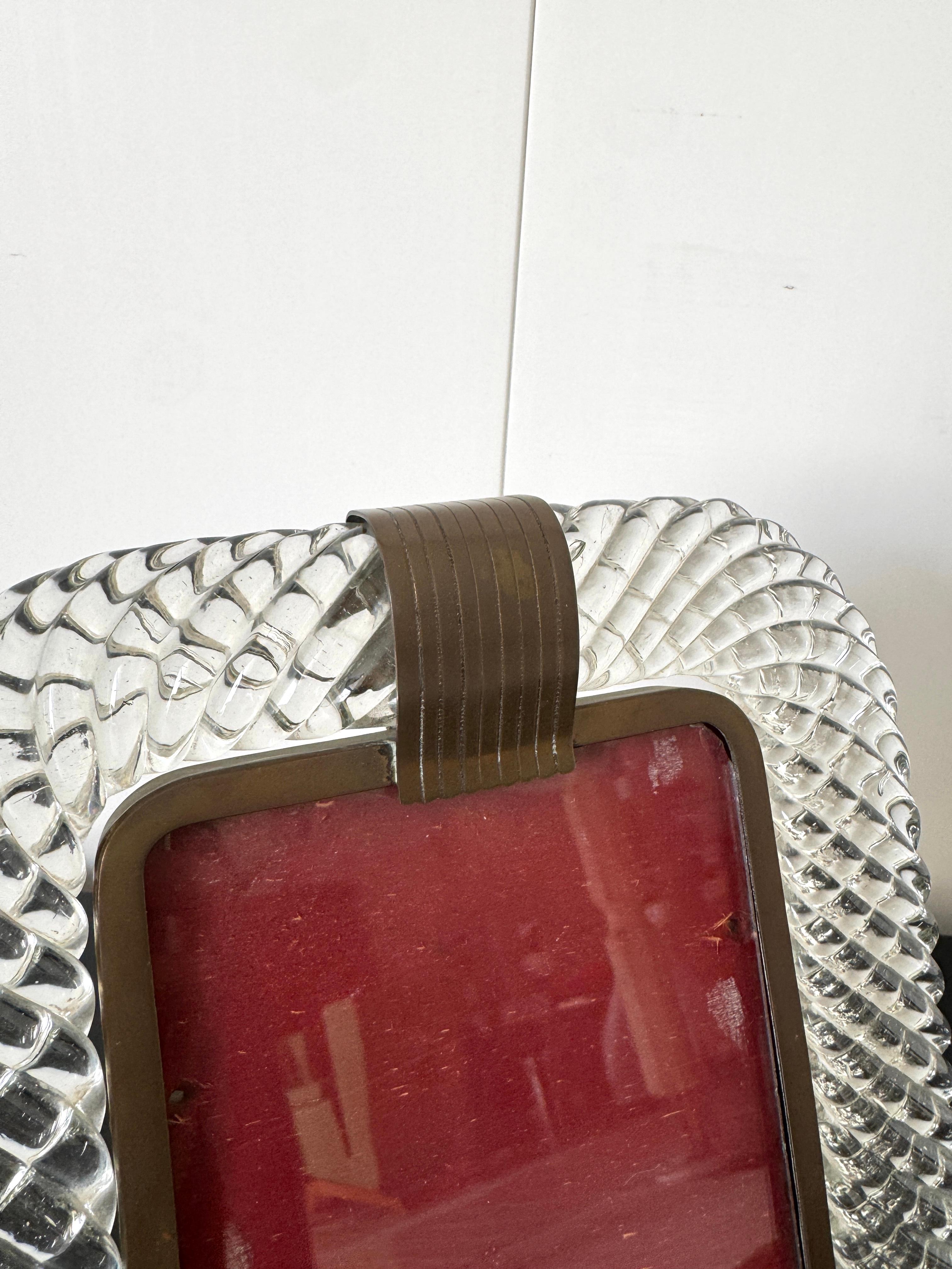 Barovier & Toso, Photo Frame, 1940s For Sale 3