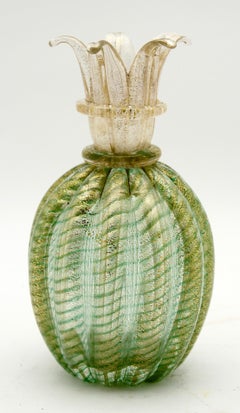 Barovier & Toso, Decorative Murano Glass Object with Gold Rope, 1950s