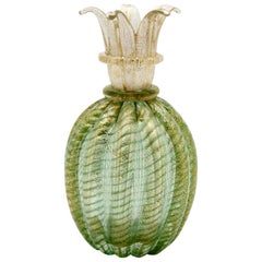 Barovier & Toso, Decorative Murano Glass Object with Gold Rope, 1950s