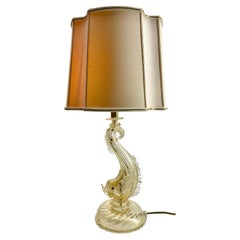 Barovier & Toso  Lampada da tavolo decorativa di Murano con corda d'oro Cordonato Oro