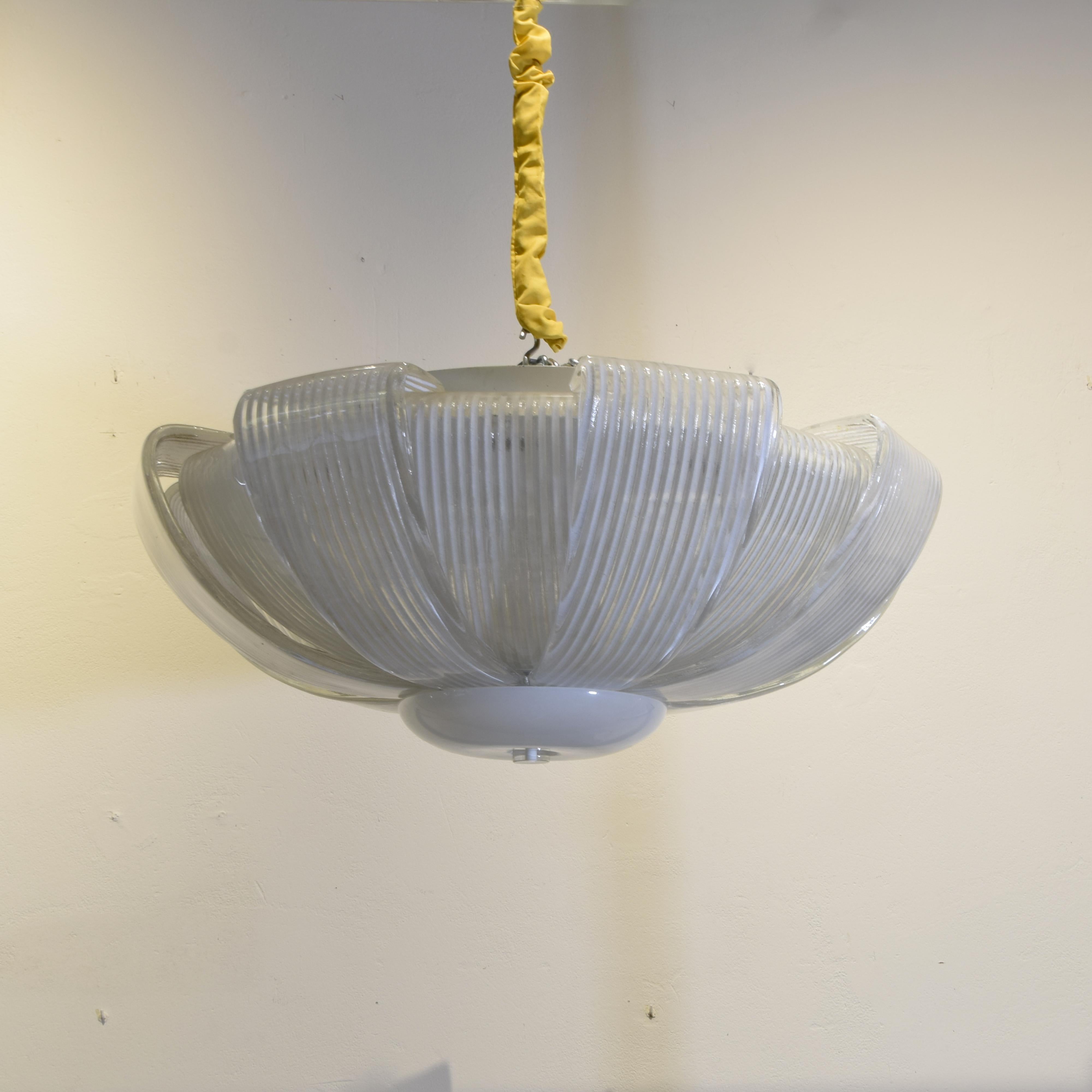 Mid-Century moderno Barovier & Toso flush mount Pissè in vendita