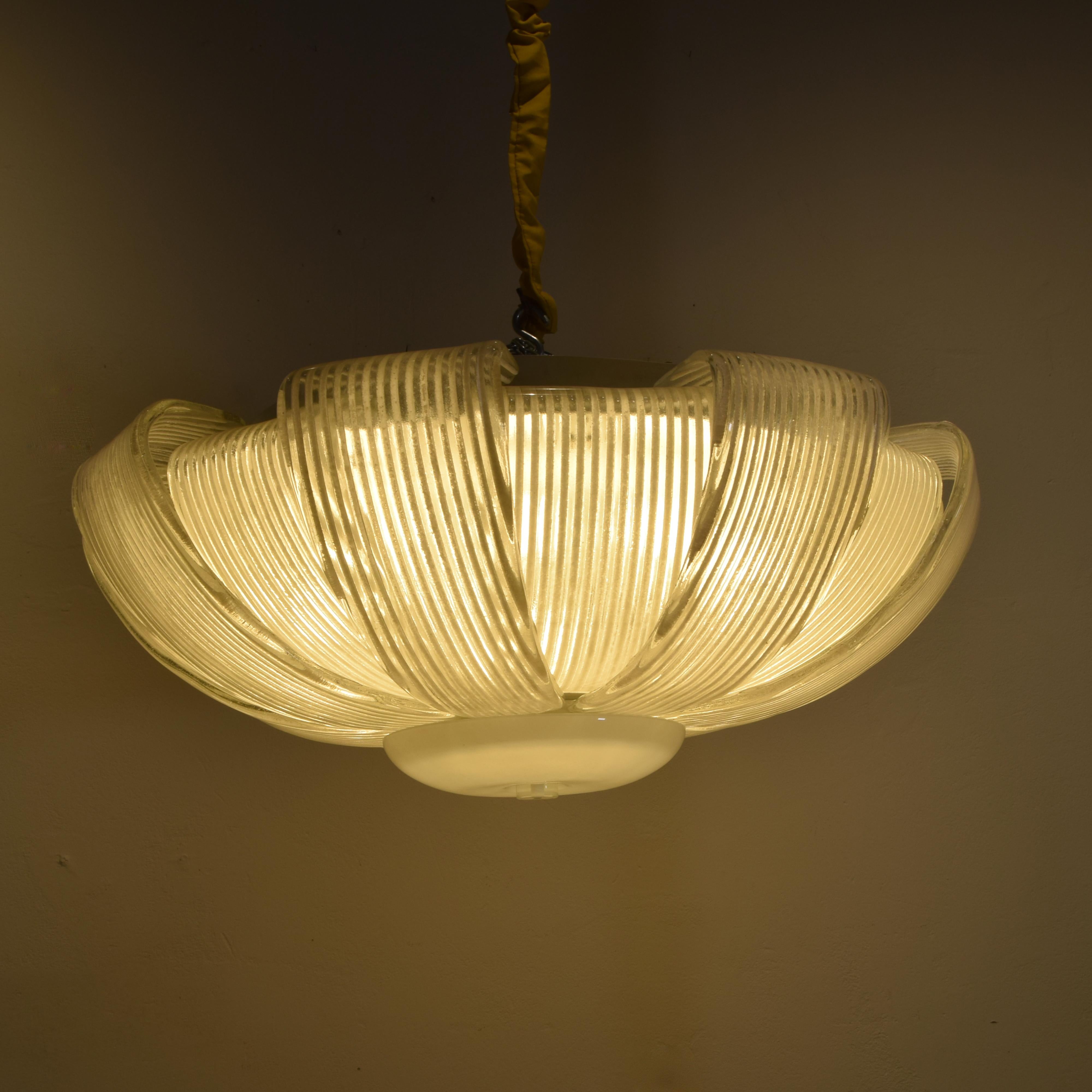 Italian Barovier & Toso flush mount Pissè in vendita