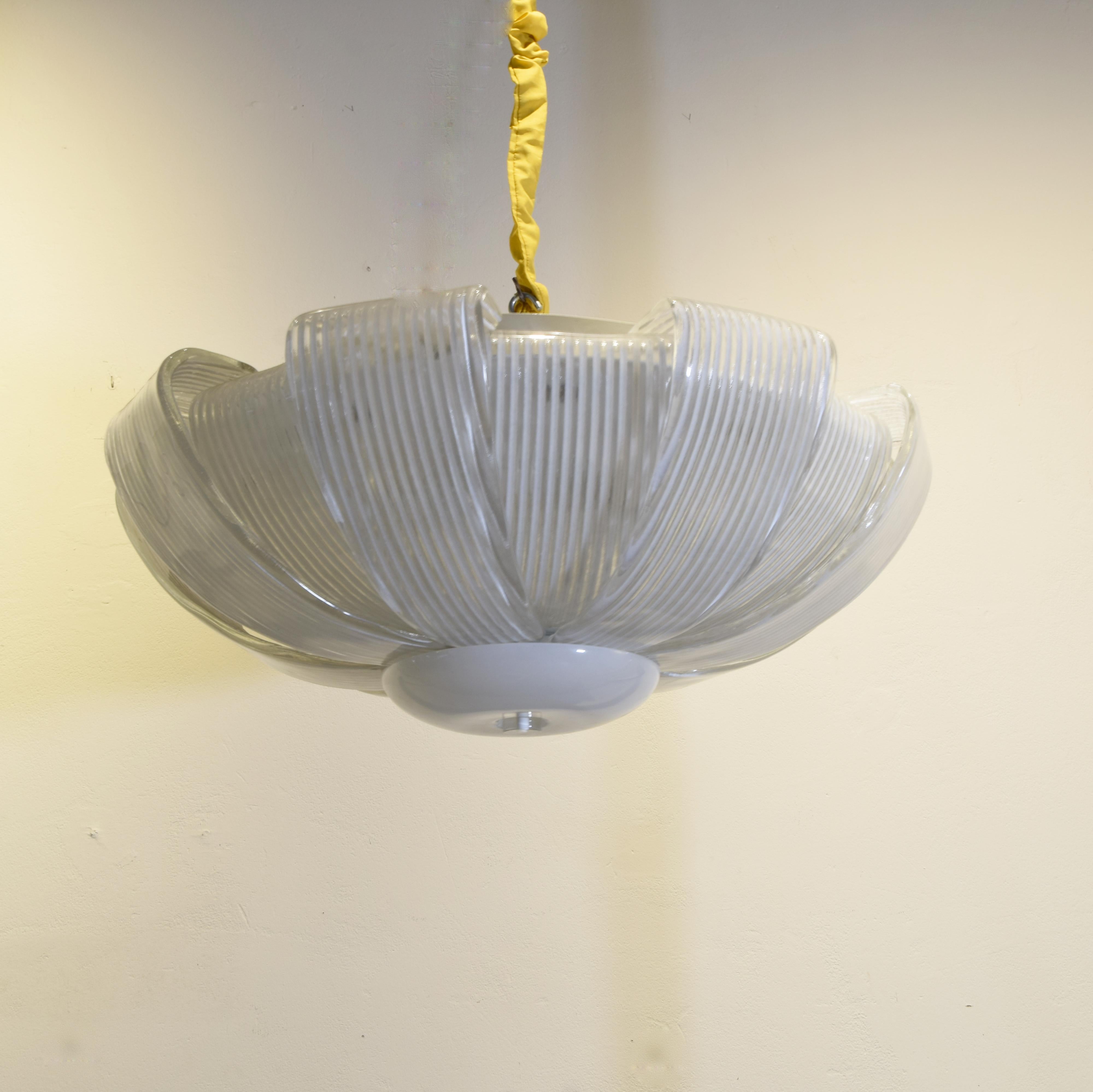 Mid-20th Century Barovier & Toso flush mount Pissè in vendita