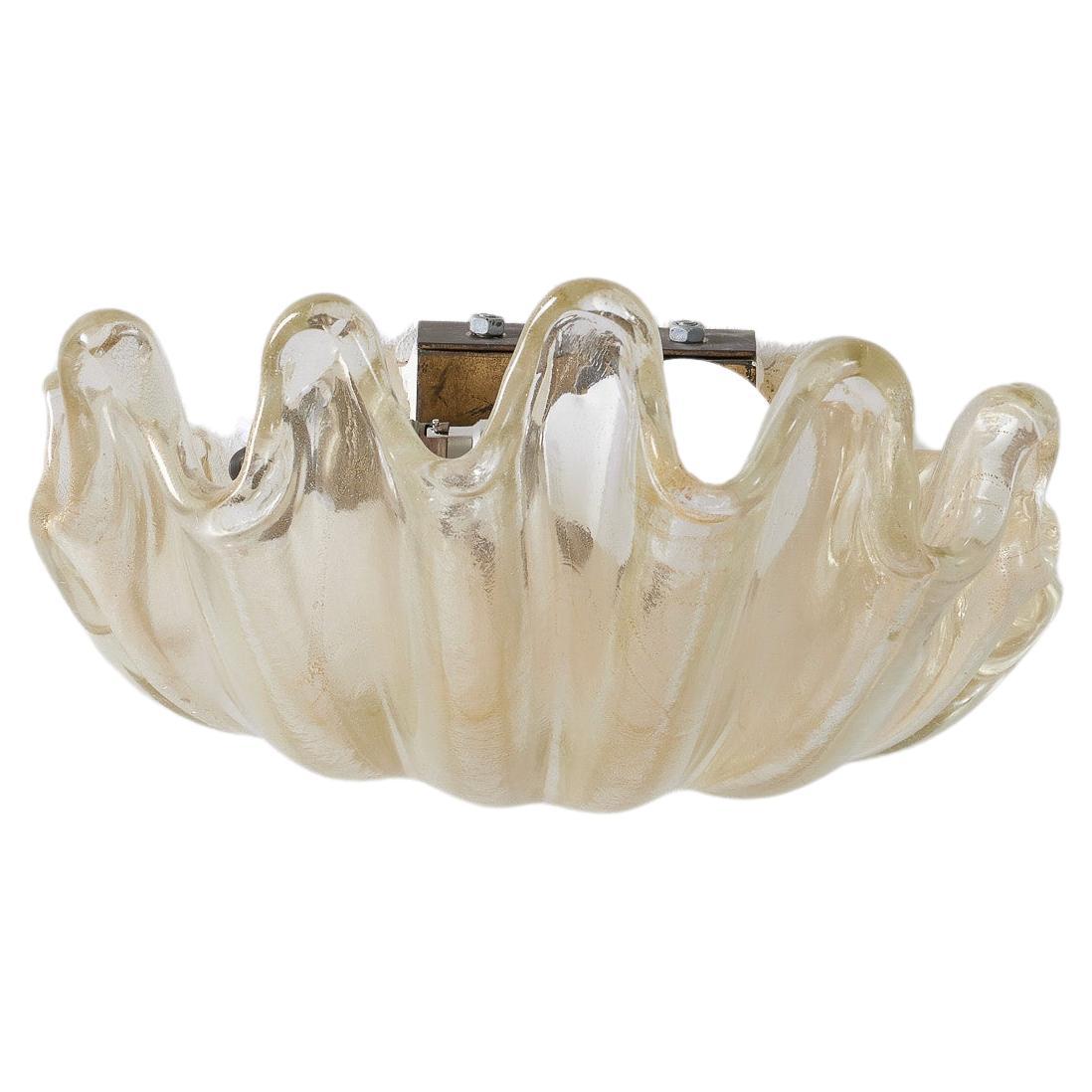  Barovier & Toso glass shell wall sconce