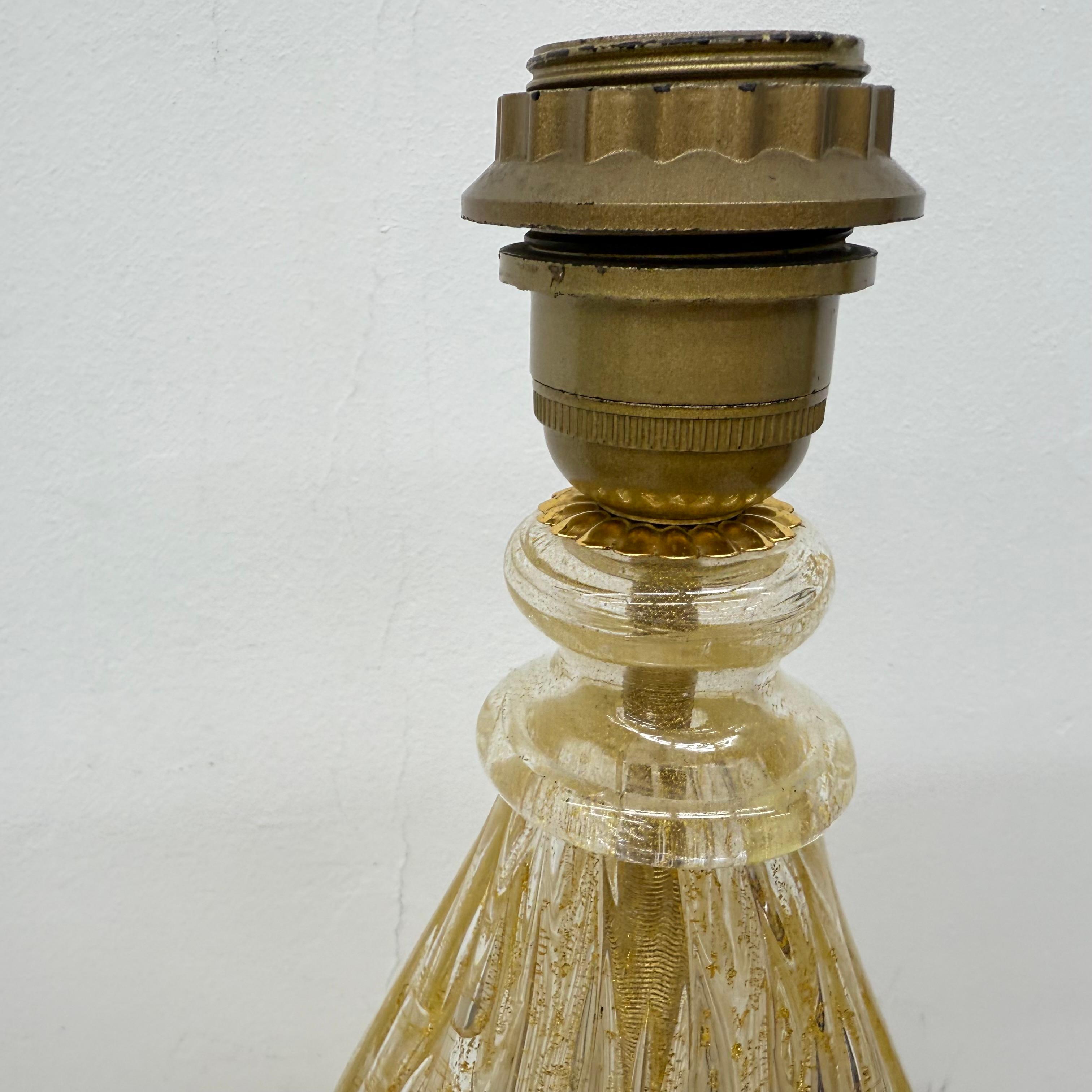 Lámpara de sobremesa de cristal Barovier & Toso , años 70 Italia en venta 4