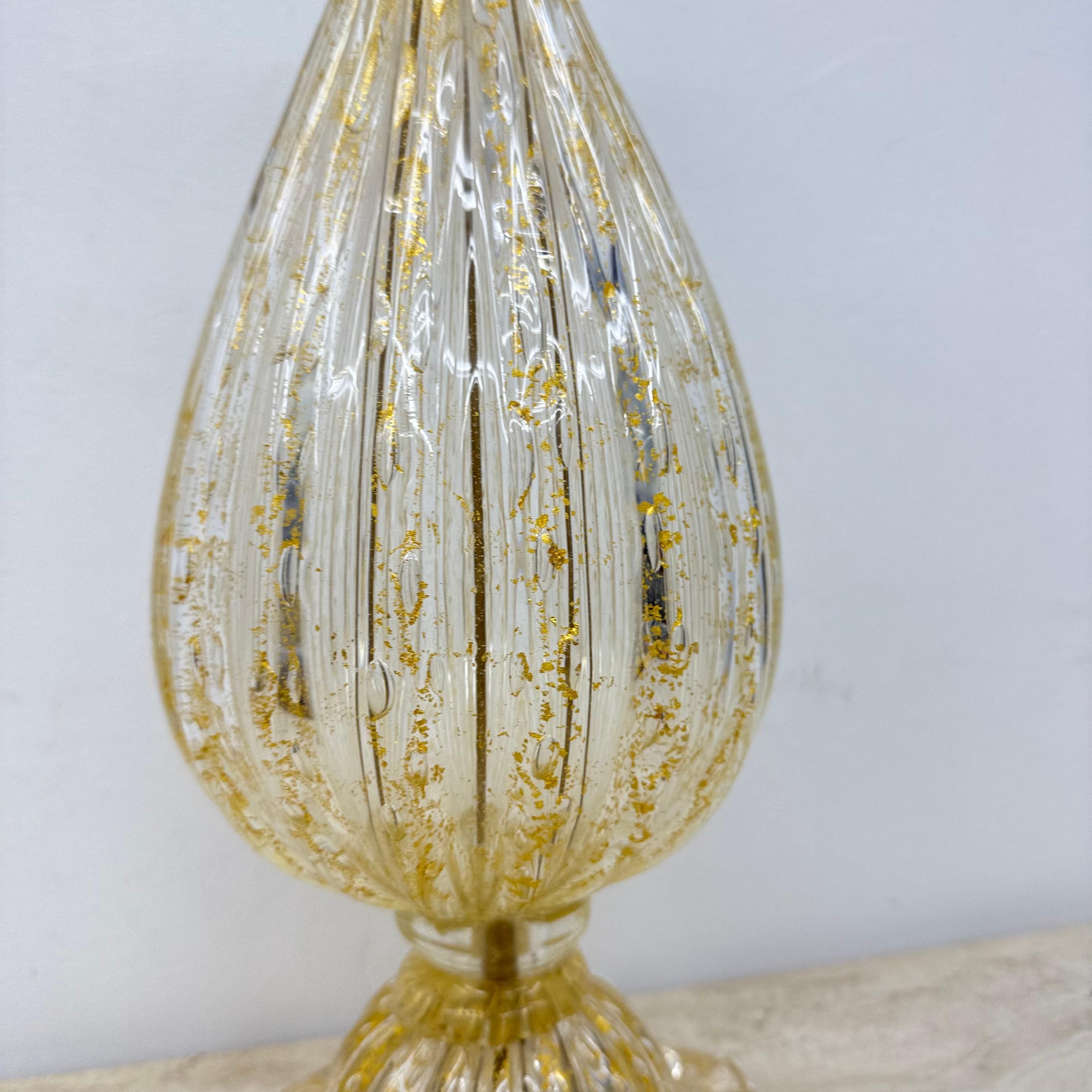 Lámpara de sobremesa de cristal Barovier & Toso , años 70 Italia en venta 6