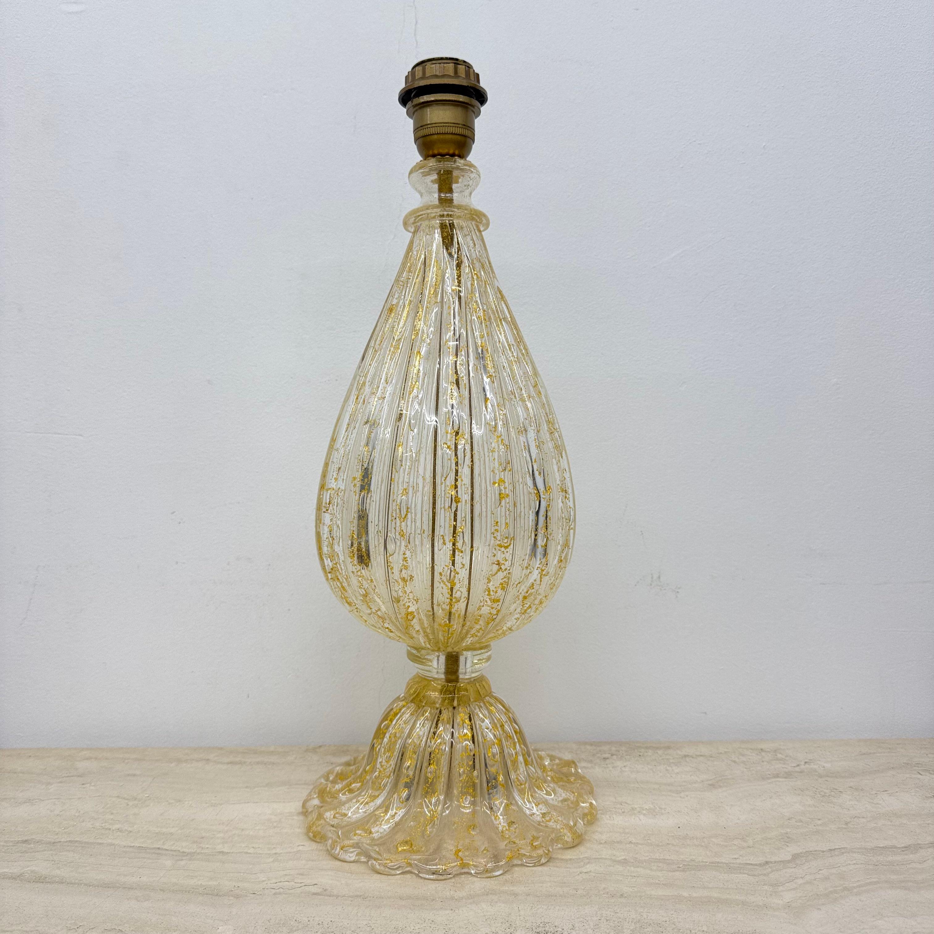 Lámpara de sobremesa de cristal Barovier & Toso , años 70 Italia Moderno de mediados de siglo en venta