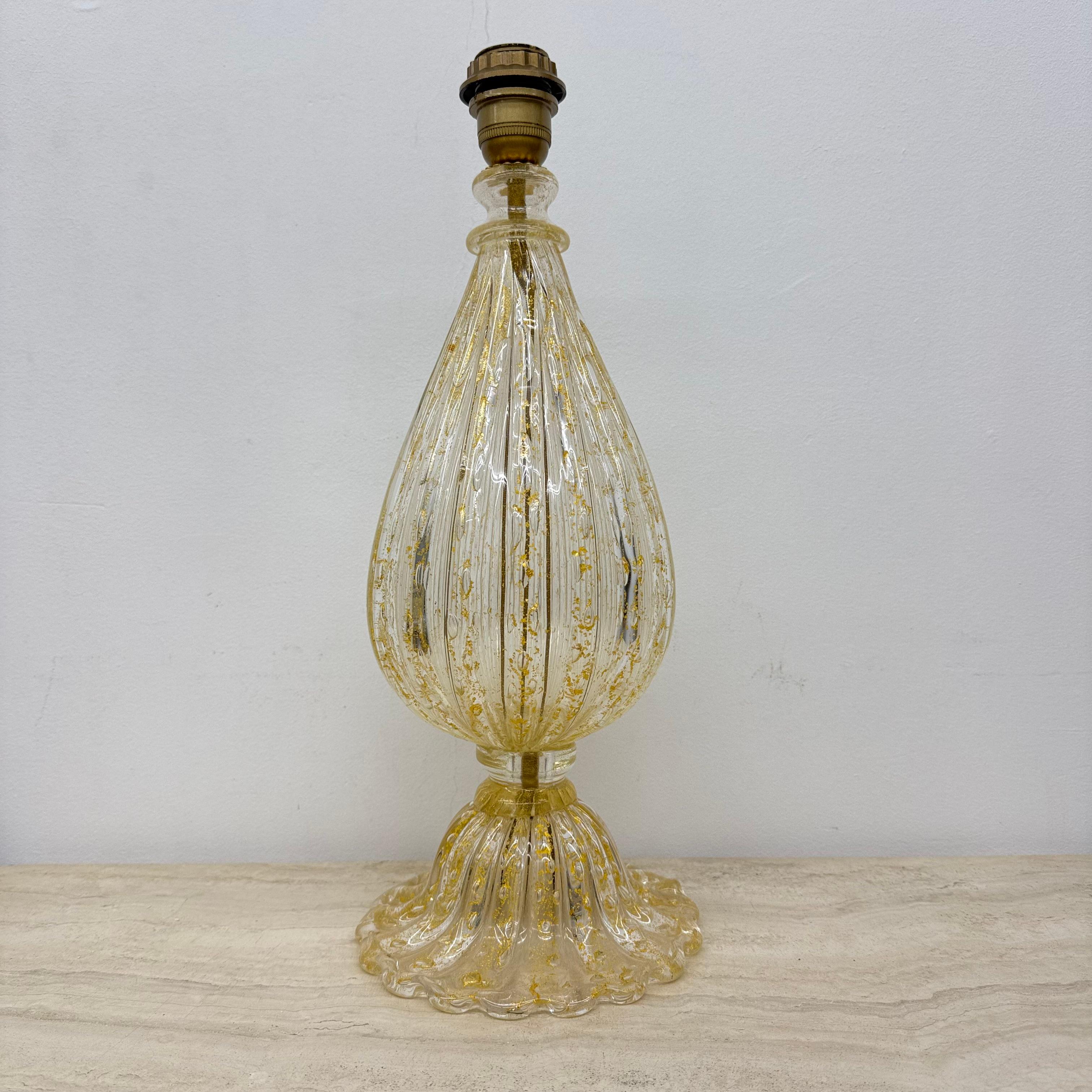Lámpara de sobremesa de cristal Barovier & Toso , años 70 Italia finales del siglo XX en venta