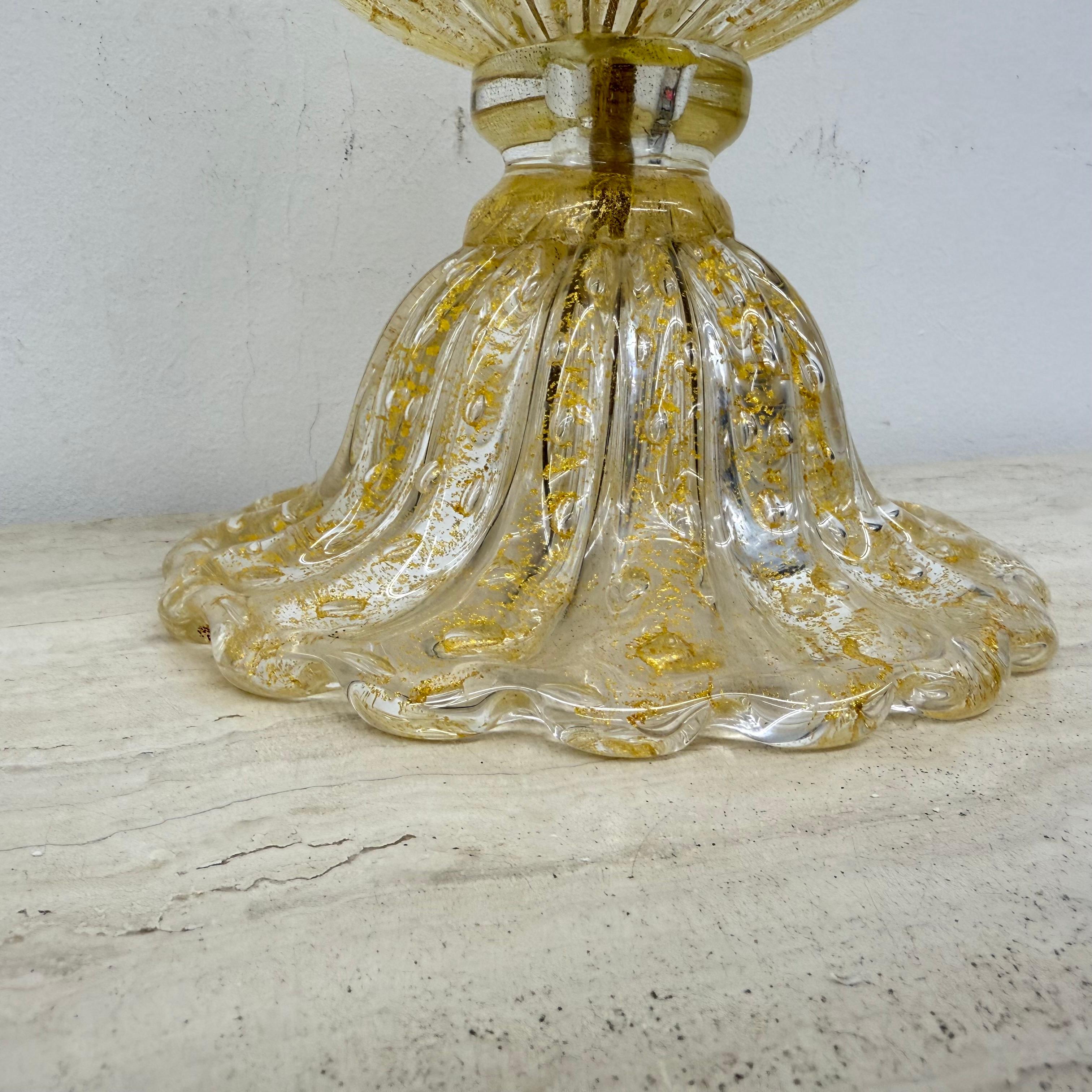 Lámpara de sobremesa de cristal Barovier & Toso , años 70 Italia Vidrio en venta