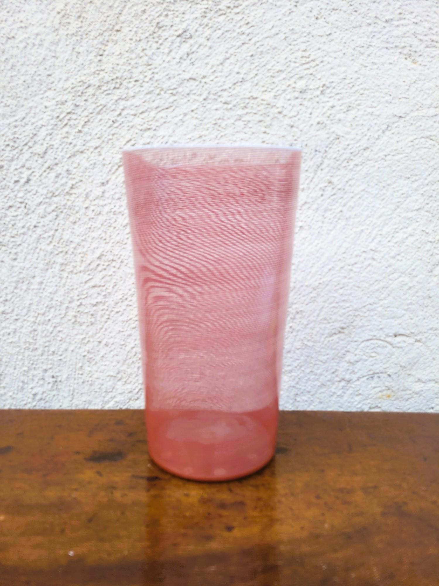 Barovier & Toso, vase en verre filigrane, 20ème siècle Excellent état - En vente à MARSEILLE, FR
