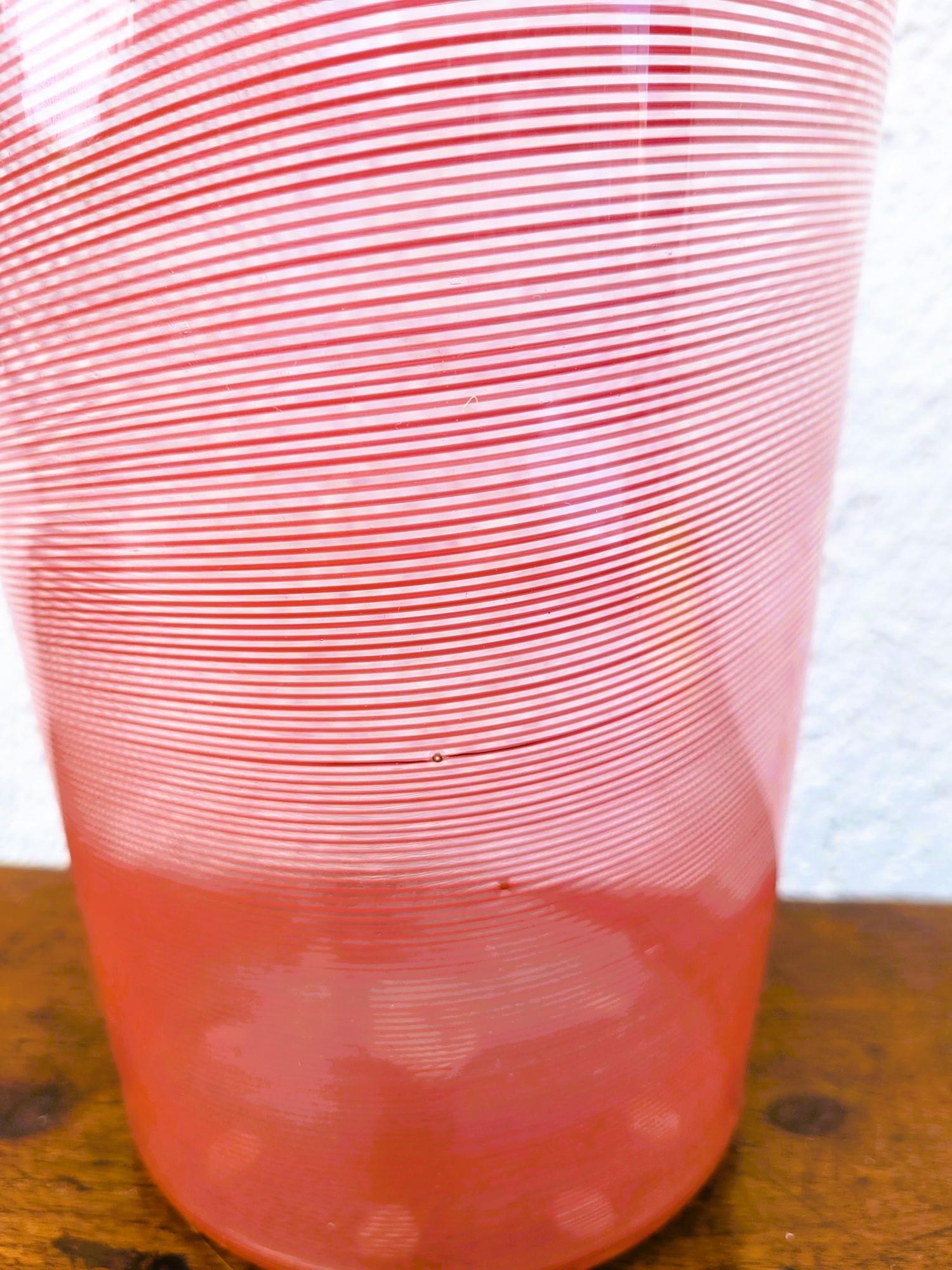 20ième siècle Barovier & Toso, vase en verre filigrane, 20ème siècle en vente