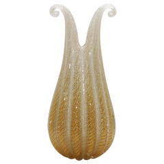 Barovier 
Toso Gold Inlaid Vase with Bubble Inclusions, circa 1950