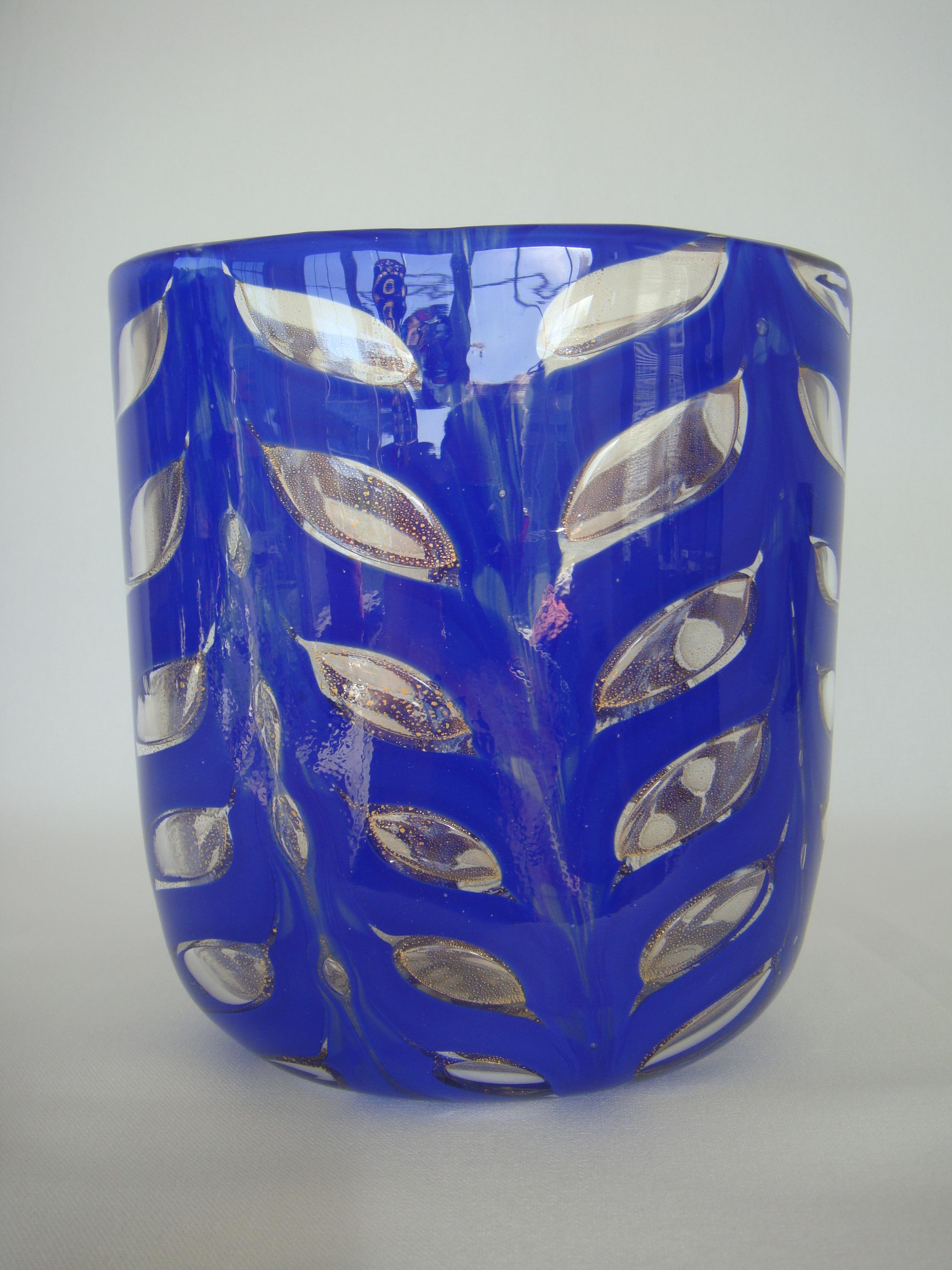 Glass Barovier & Toso Graffito Vase designed by Ercole Barovier For Sale