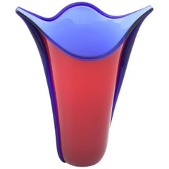 Barovier & Toso Important Large Murano Glass Vase by Toni Zuccheri, Dated 1983