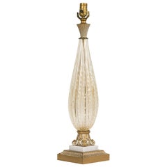 Barovier 
Toso Italian Mid-Century Bolle and Gold Fleck Table Lamp