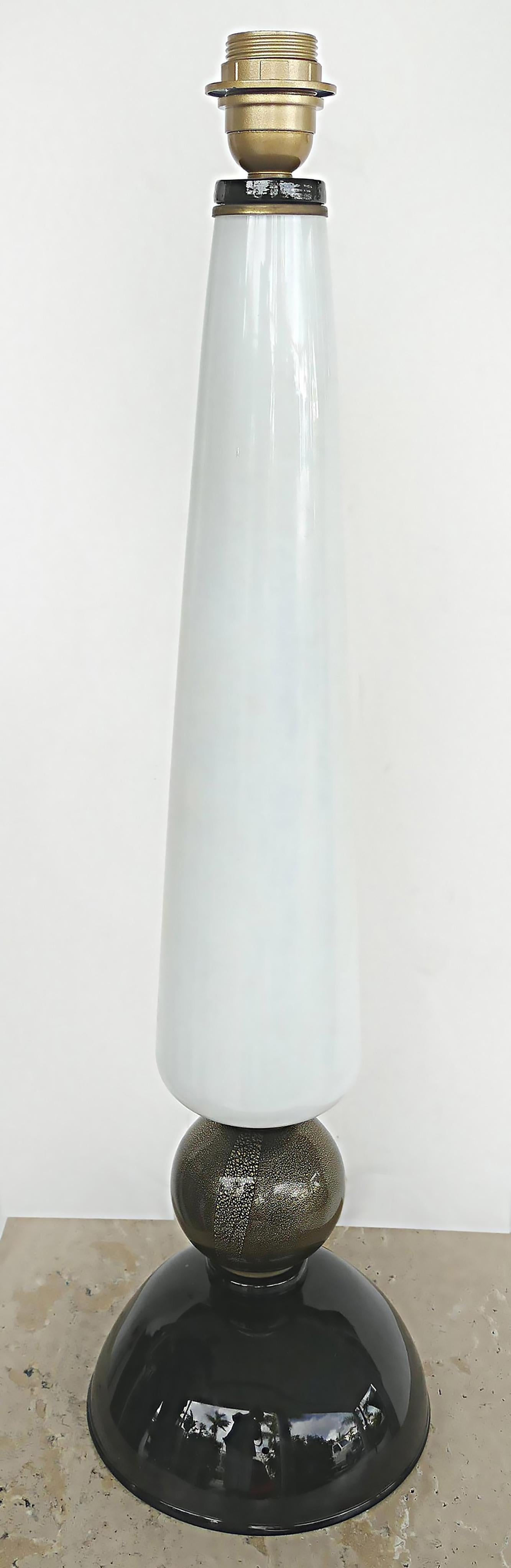 20th Century Barovier & Toso Italian Murano Glass Table Lamp circa 1950s  For Sale