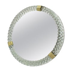 Barovier & Toso Italian Murano Glass Table Vanity Mirror