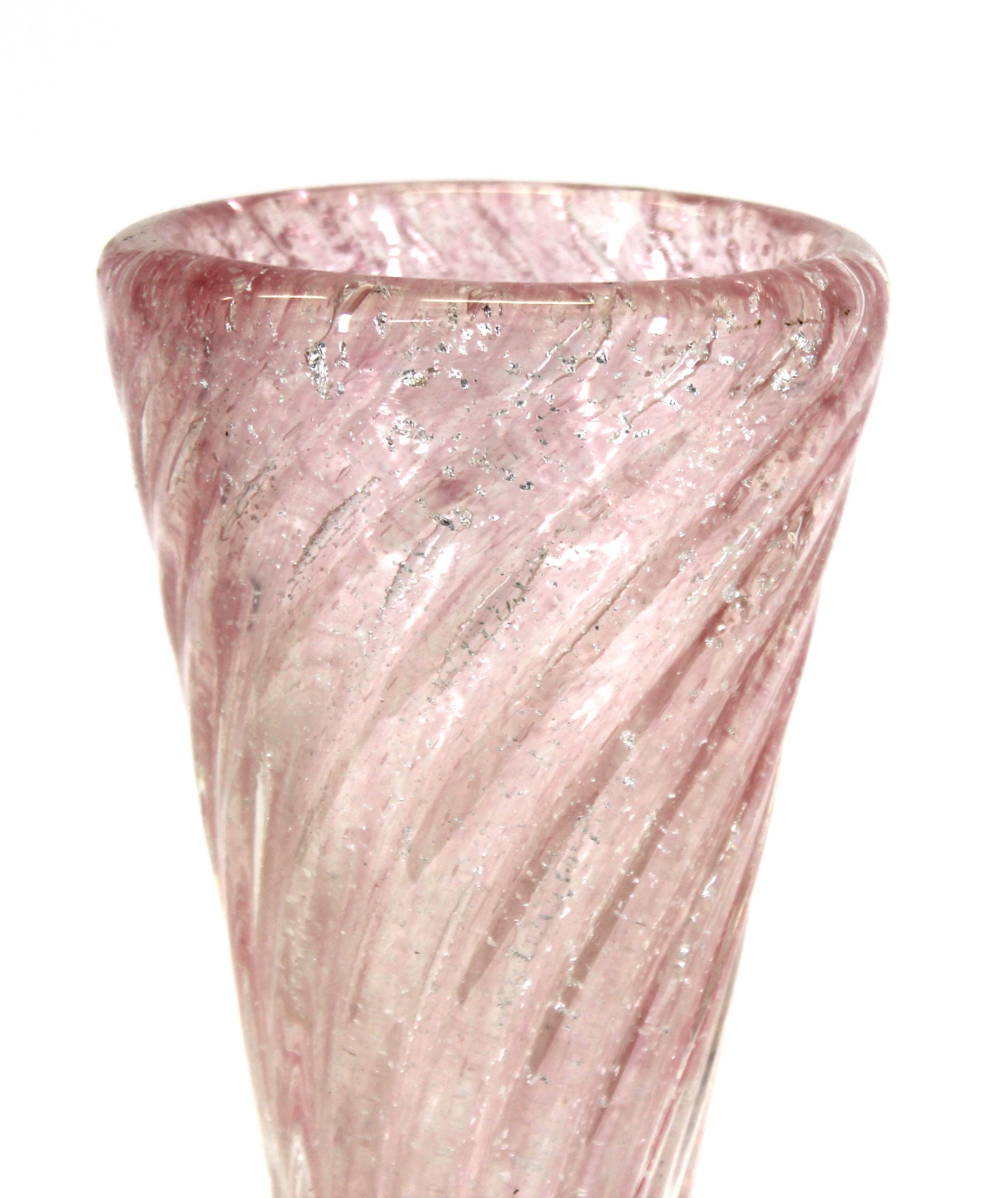 Hollywood Regency Barovier & Toso Italian Murano Glass Vase