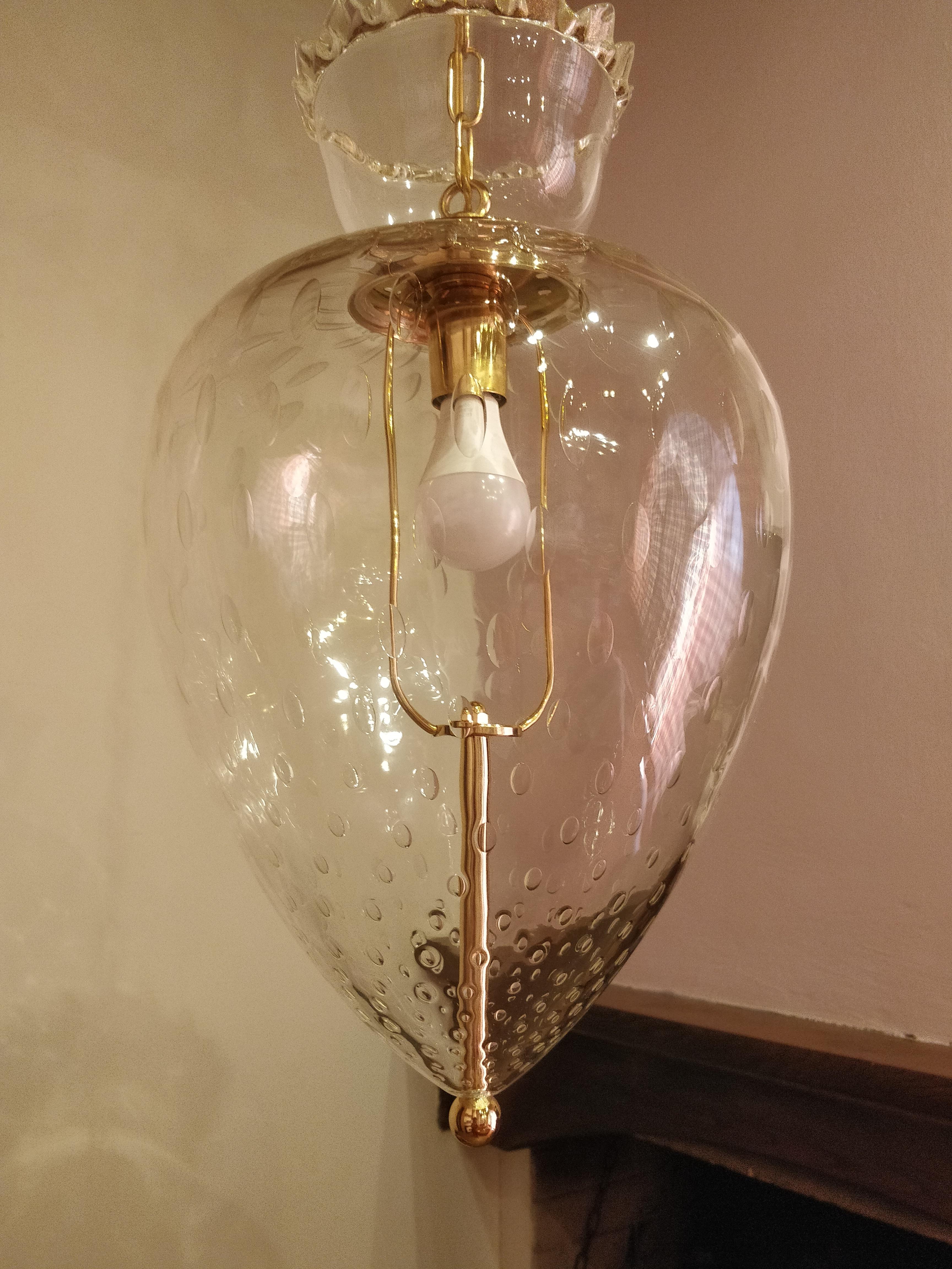 Barovier & Toso - bulicant glass pendant lamp  Murano - Italy 7