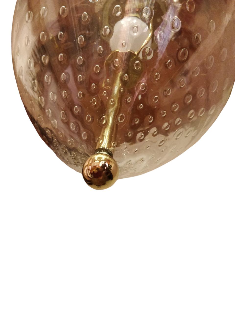 Barovier & Toso - bulicant glass pendant lamp  Murano - Italy In Good Condition In Firenze, FI