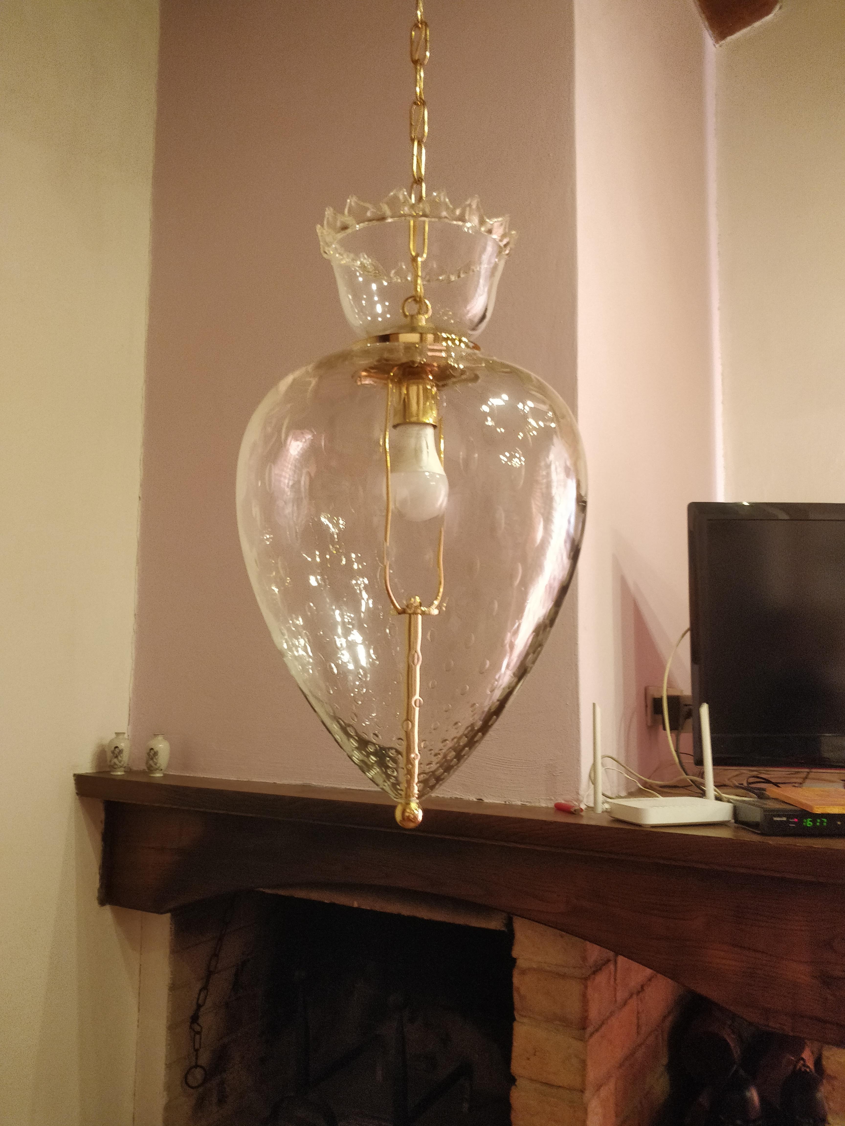 Barovier & Toso - bulicant glass pendant lamp  Murano - Italy 2
