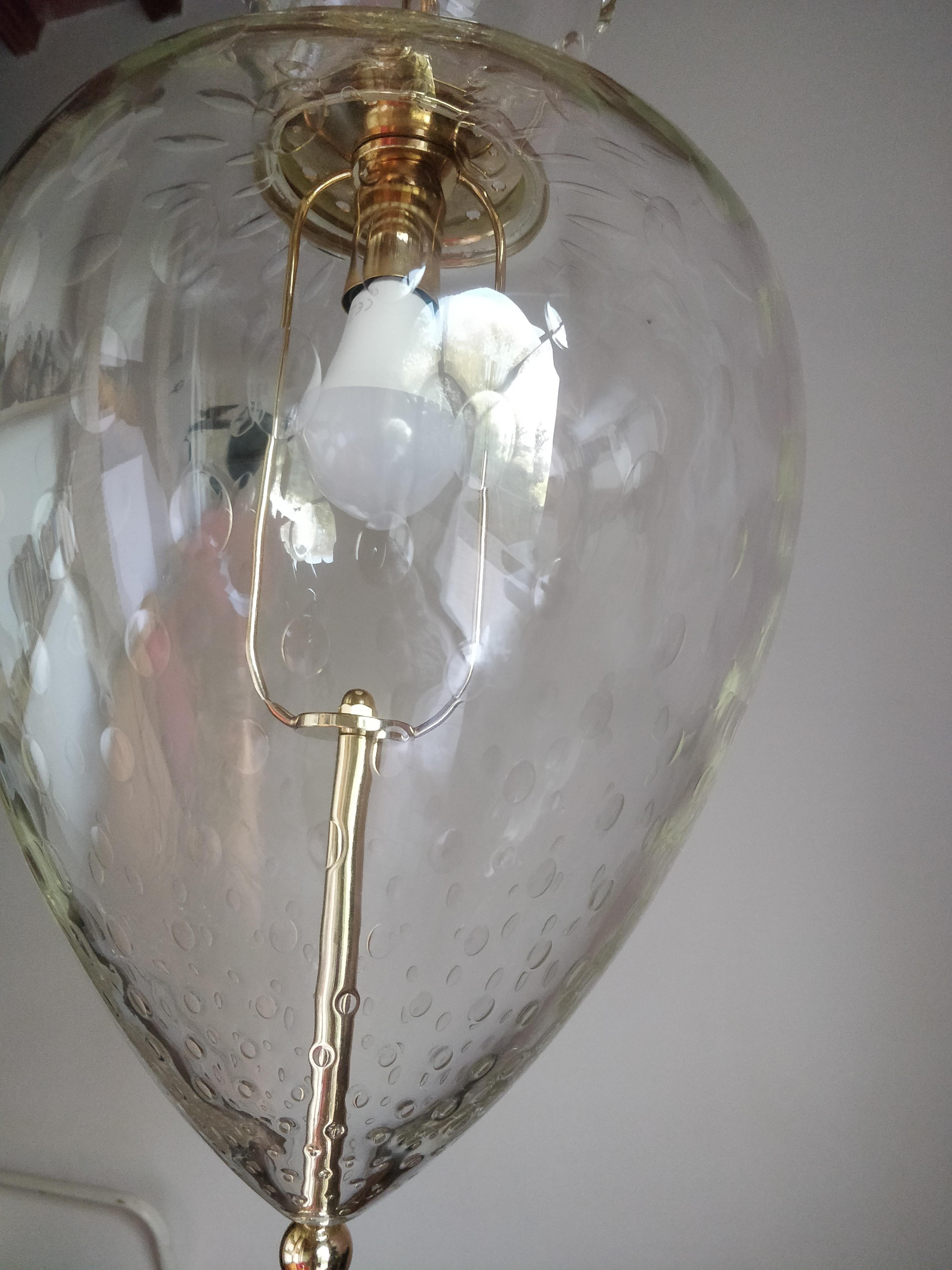 Barovier & Toso - bulicant glass pendant lamp  Murano - Italy 3