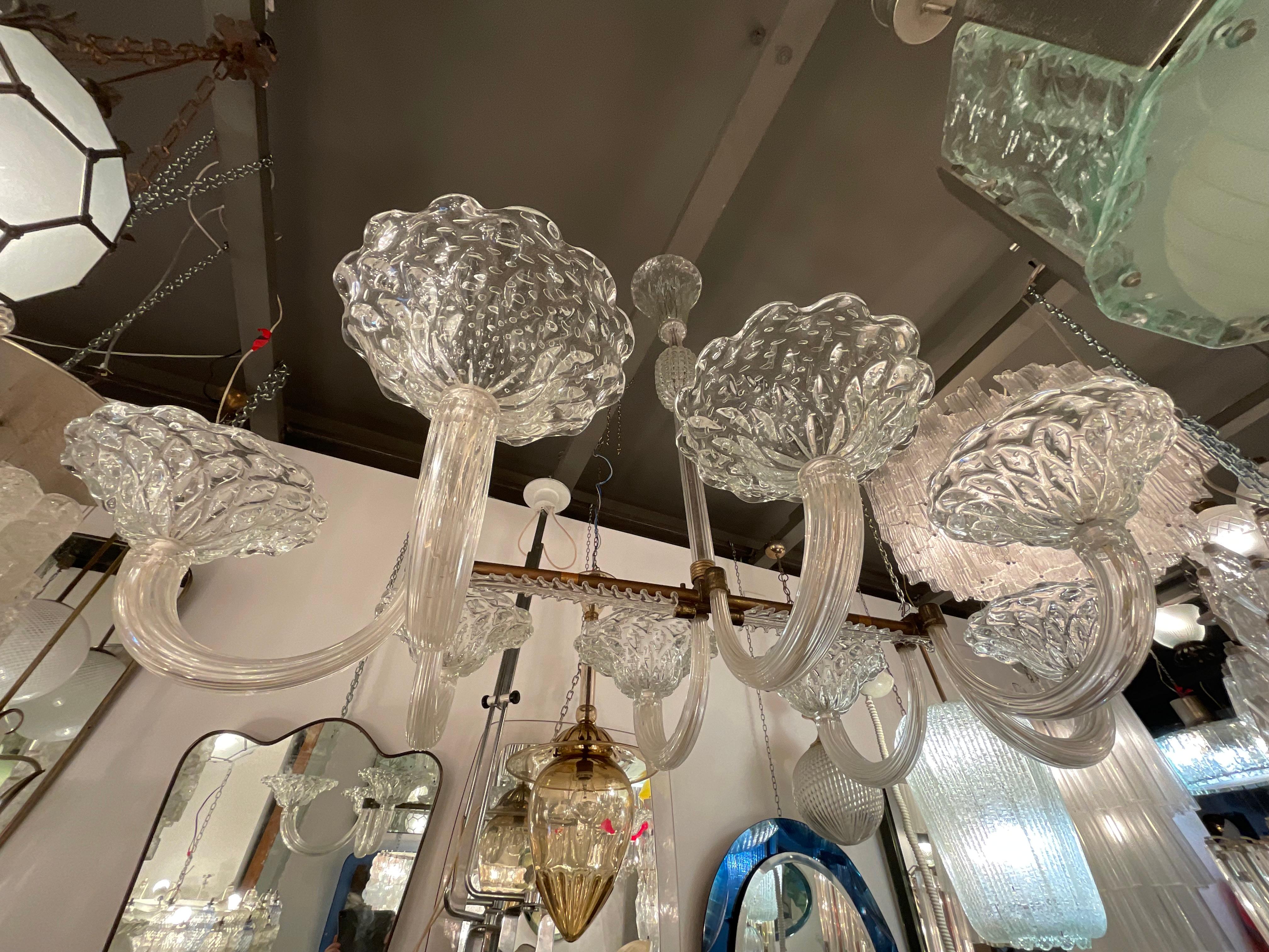 Altro BAROVIER & TOSO - Lampadario 8 luci, Murano ITALIA 1940. in vendita