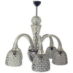 Barovier & Toso Large Chandelier in Murano Glass, circa 1950