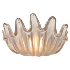Barovier & Toso Large Clamshell Iridescent Glass Sconce, 1940s
