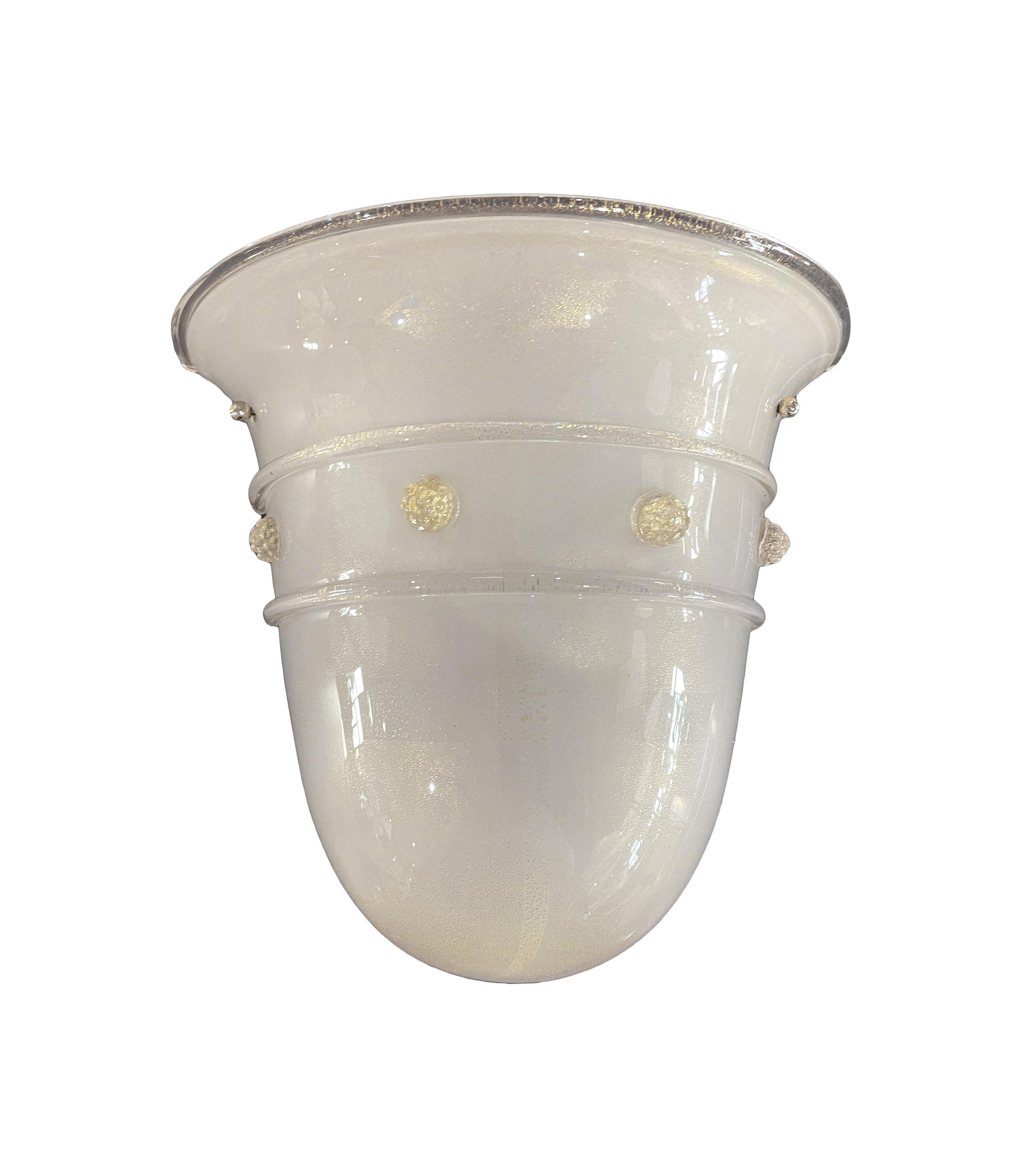Barovier & Toso, Large One-light Sconce, Murano, 1980s In Good Condition For Sale In Roma, IT