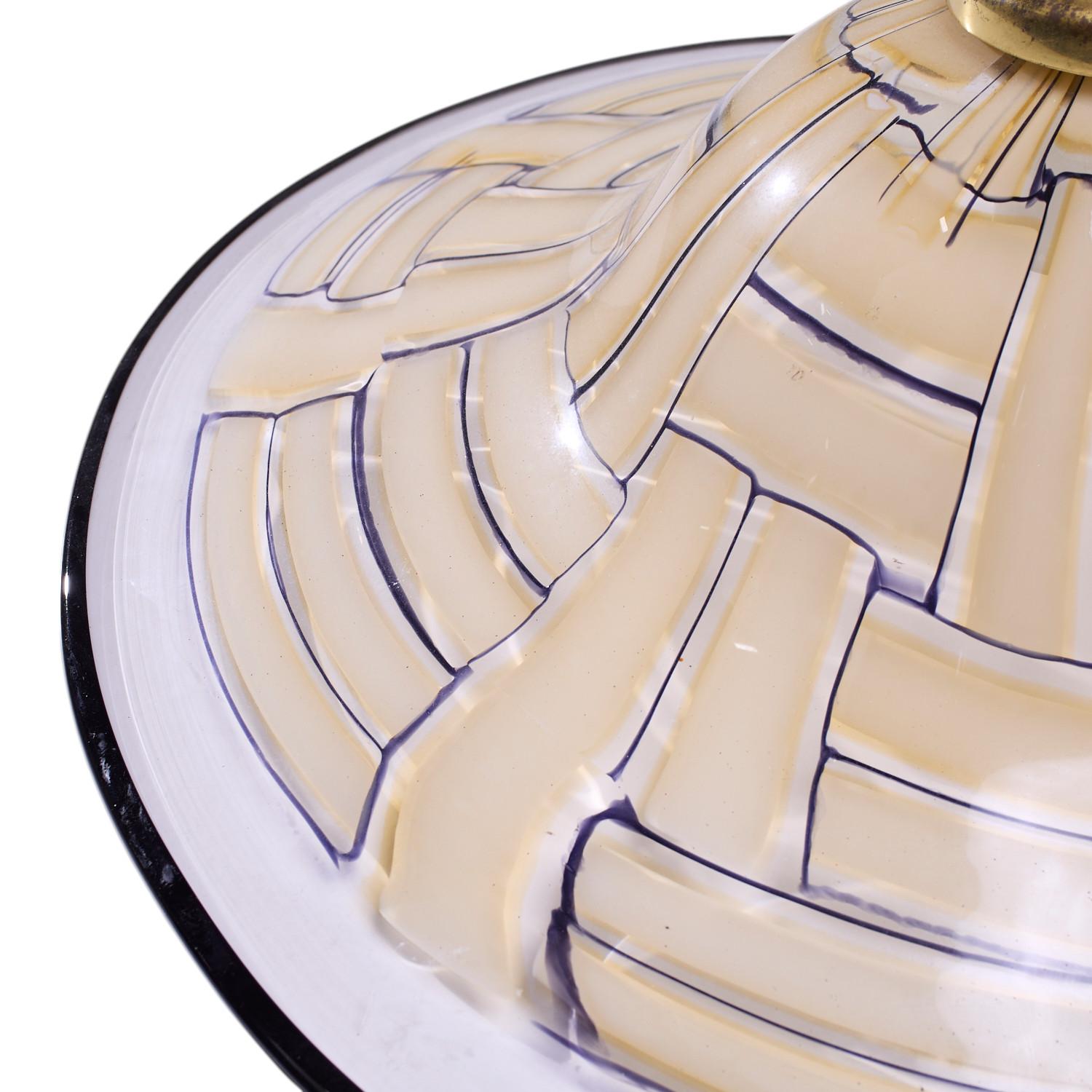 XX secolo Barovier&Toso Lampada a sospensione di Murano a sospensione Tessere Ambra di grandi dimensioni della metà del secolo scorso in vendita