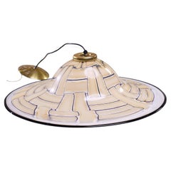 Barovier&Toso Lampe pendante Murano à suspension Tessere Ambra du milieu du siècle dernier