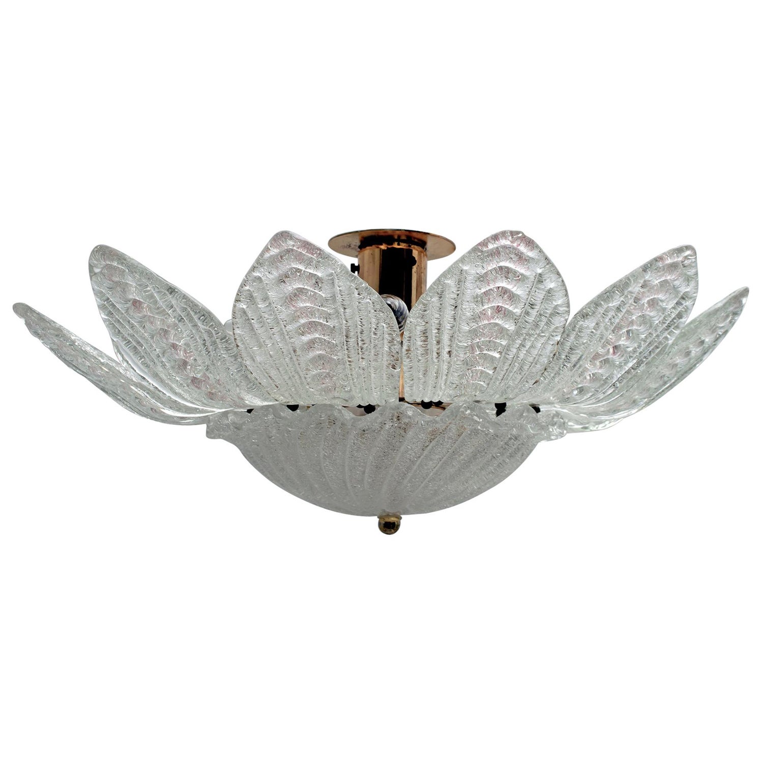 Barovier And Toso Midcentury Murano Glass Italian Ceiling