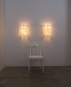 Barovier & Toso Midcentury Wall Lights Sconces, Glass & Brass, Italy, 1965