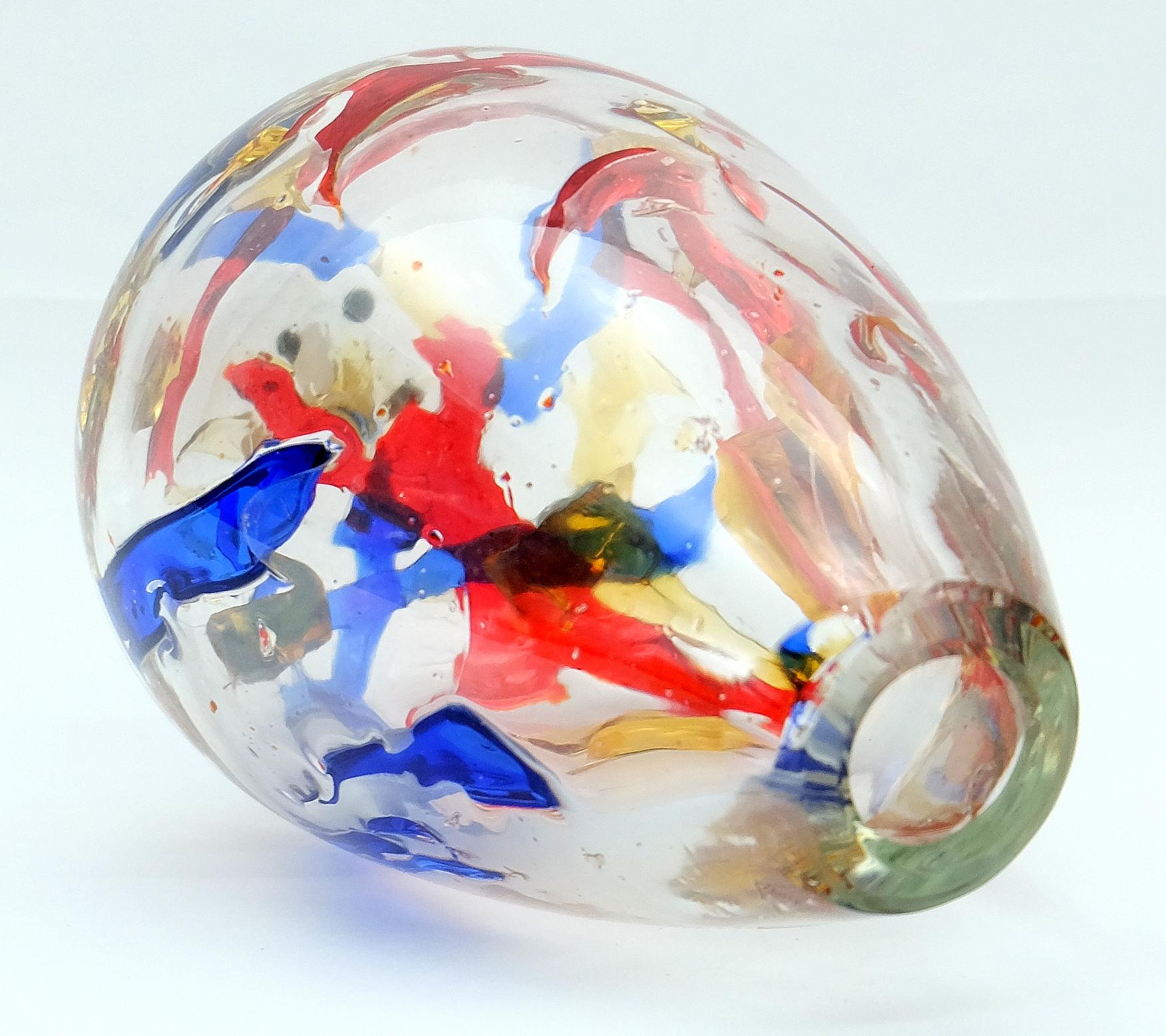 multi color glass vase