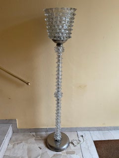 Barovier & Toso, Murano 1940, Floor Lamp, in Rostrato Murano Glass