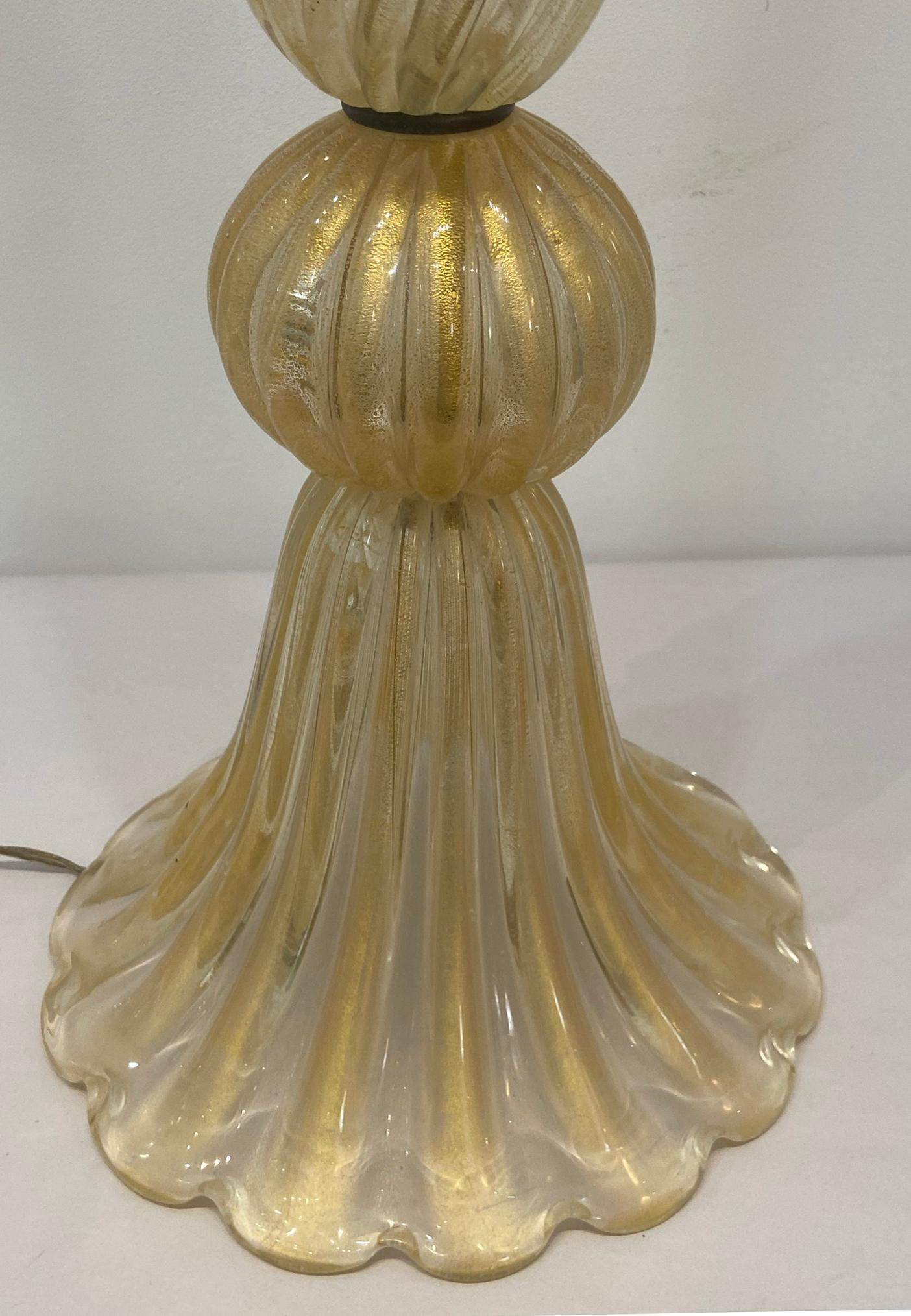 Mid-Century Modern Barovier & Toso Murano Art Glass Floor Lamp For Sale