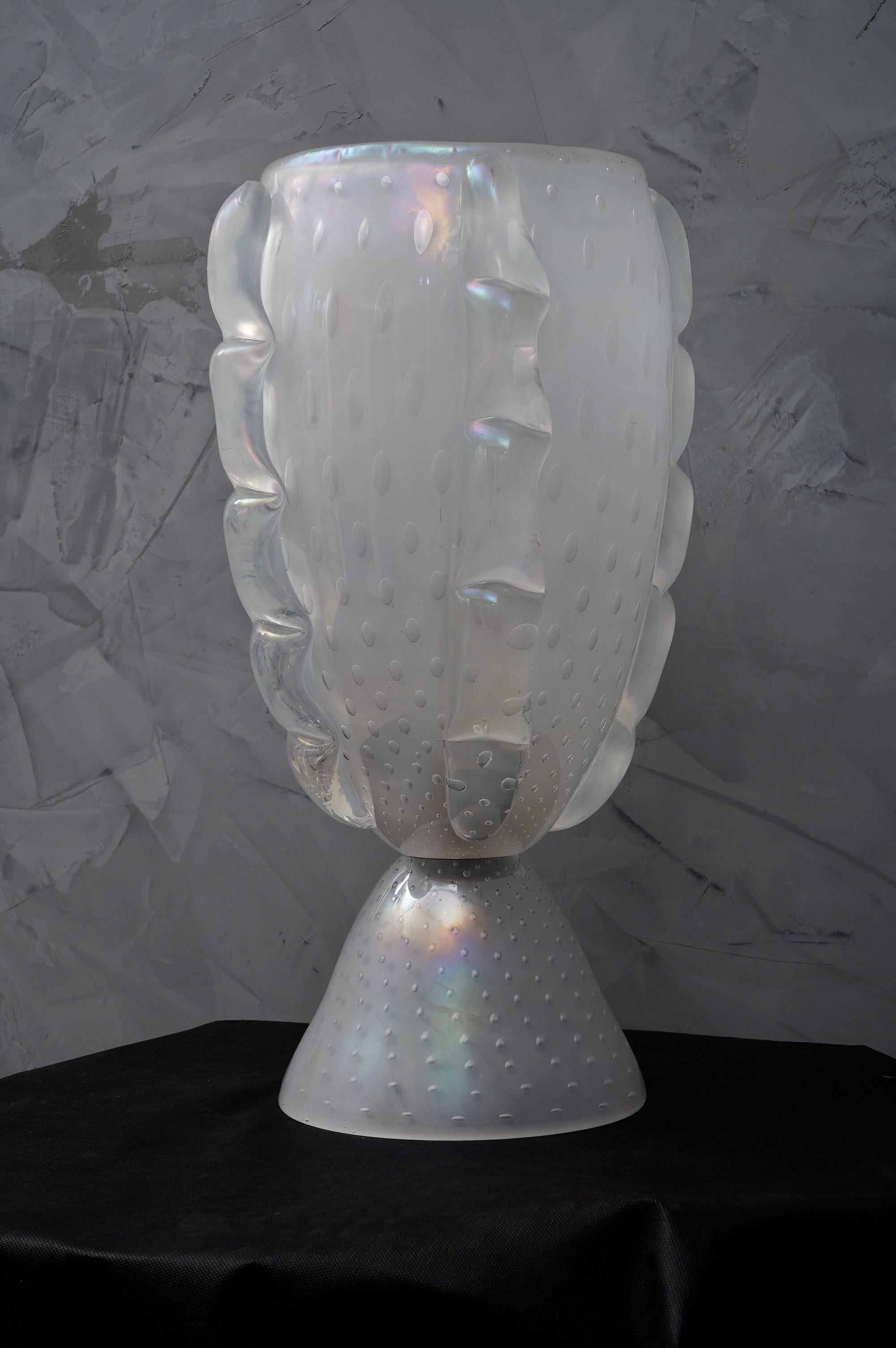 Barovier & Toso Murano Blown Glass Italian Midcentury Table Lamp, 1950 5