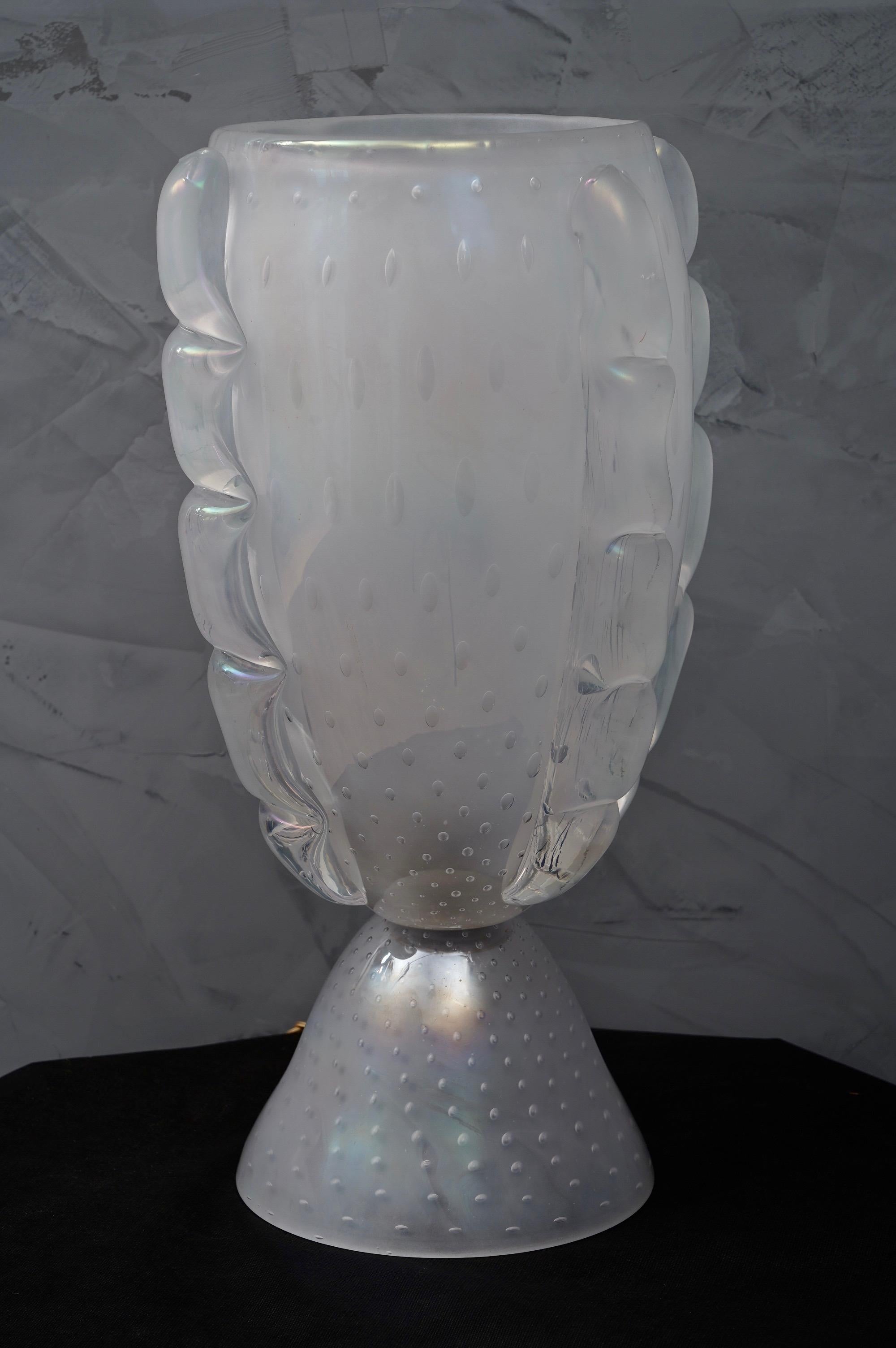 Mid-20th Century Barovier & Toso Murano Blown Glass Italian Midcentury Table Lamp, 1950